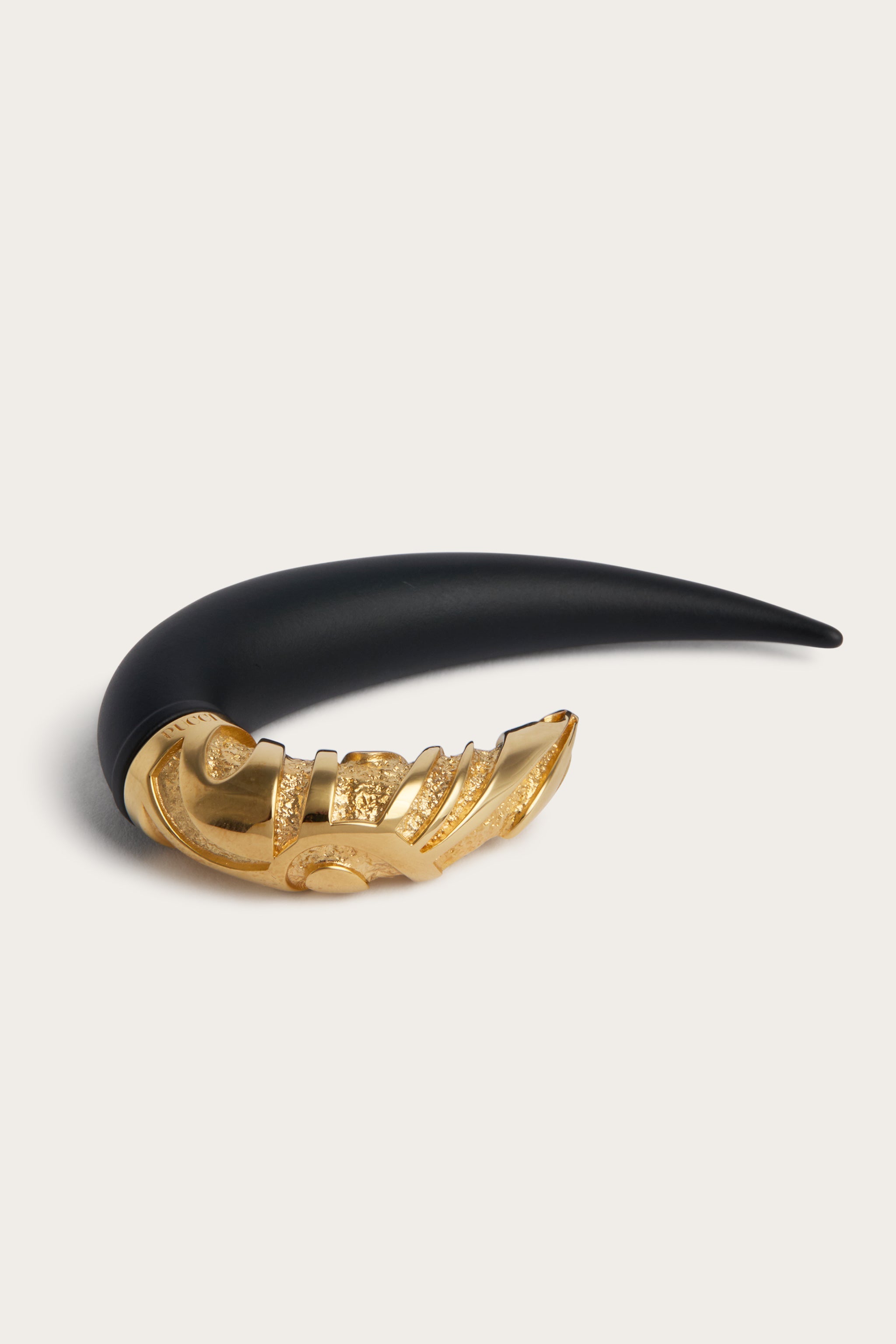 Emilio Pucci Jewellery Corno boucle rigide or mono oreille laiton