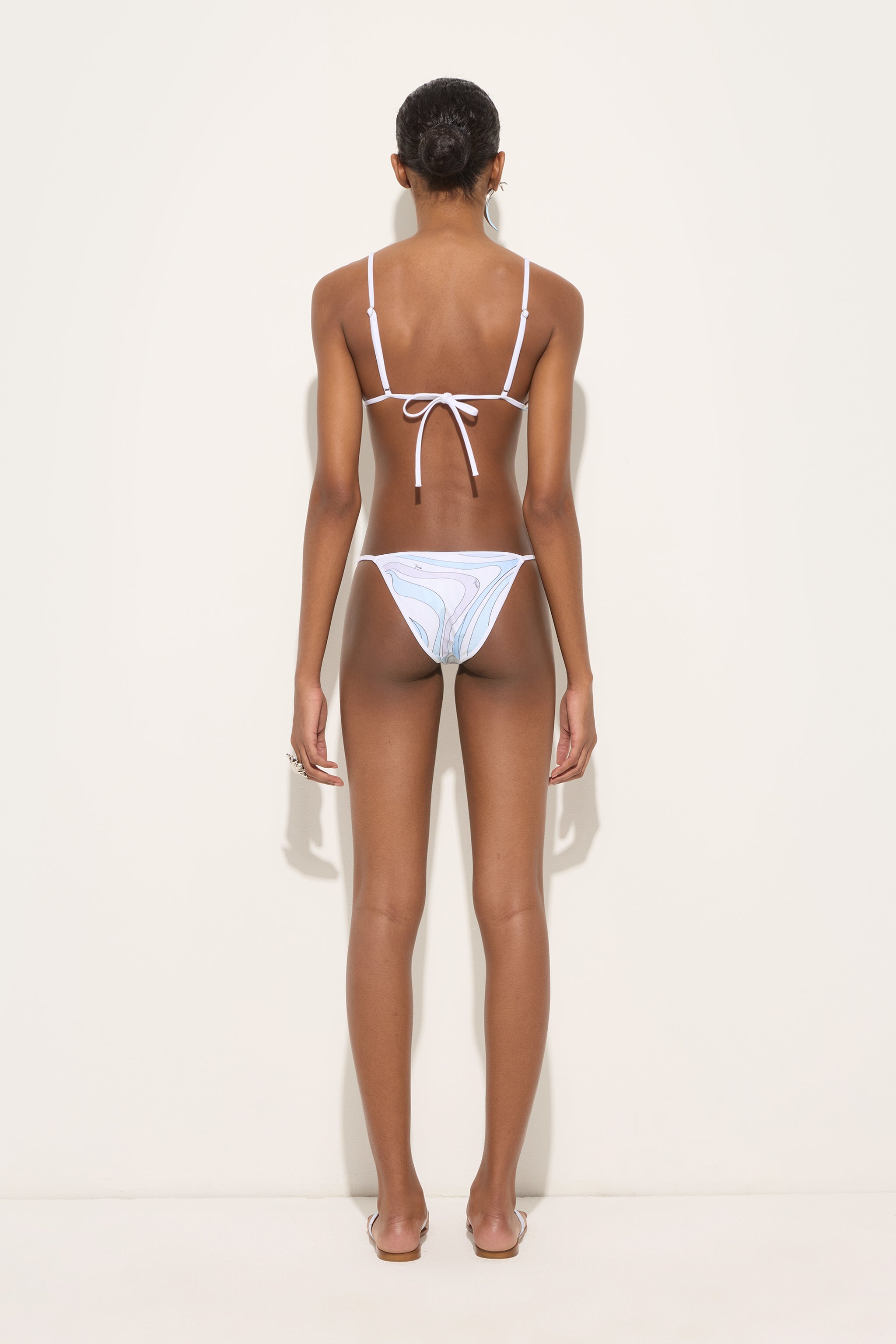 Emilio Pucci Marmo slip bikini lycra bleu clair S