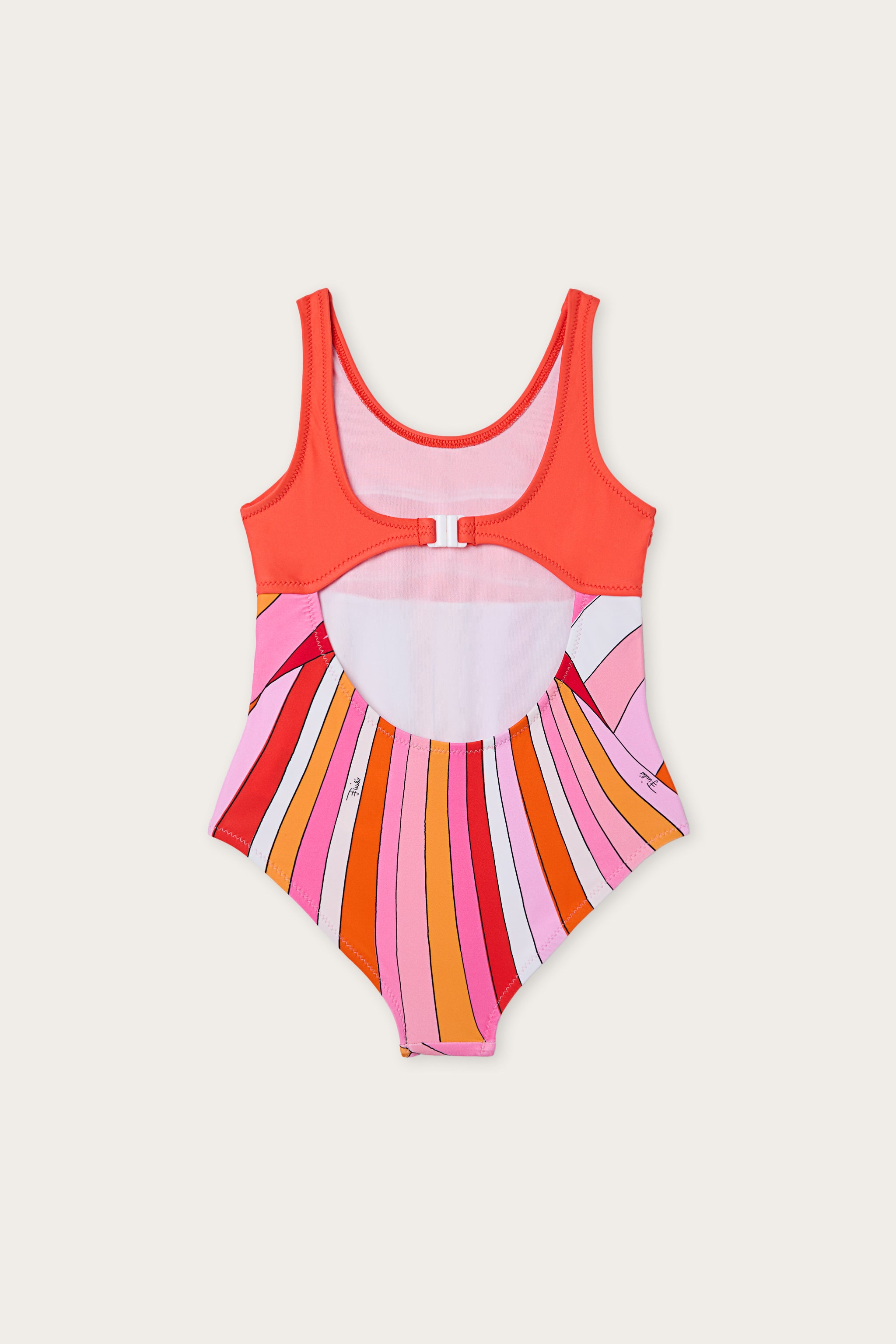 Emilio Pucci maillot 1 pièce lycra orange 6Y
