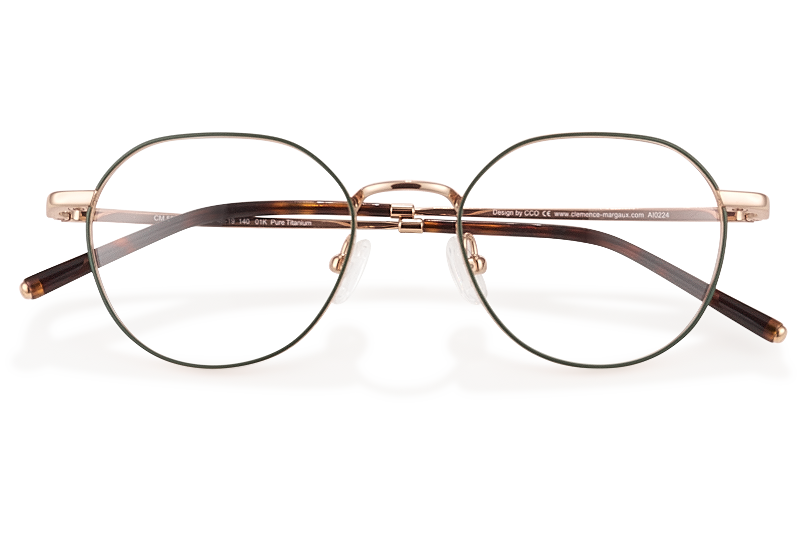 Clémence & Margaux La Coco lunettes de vue Doré hexagonale