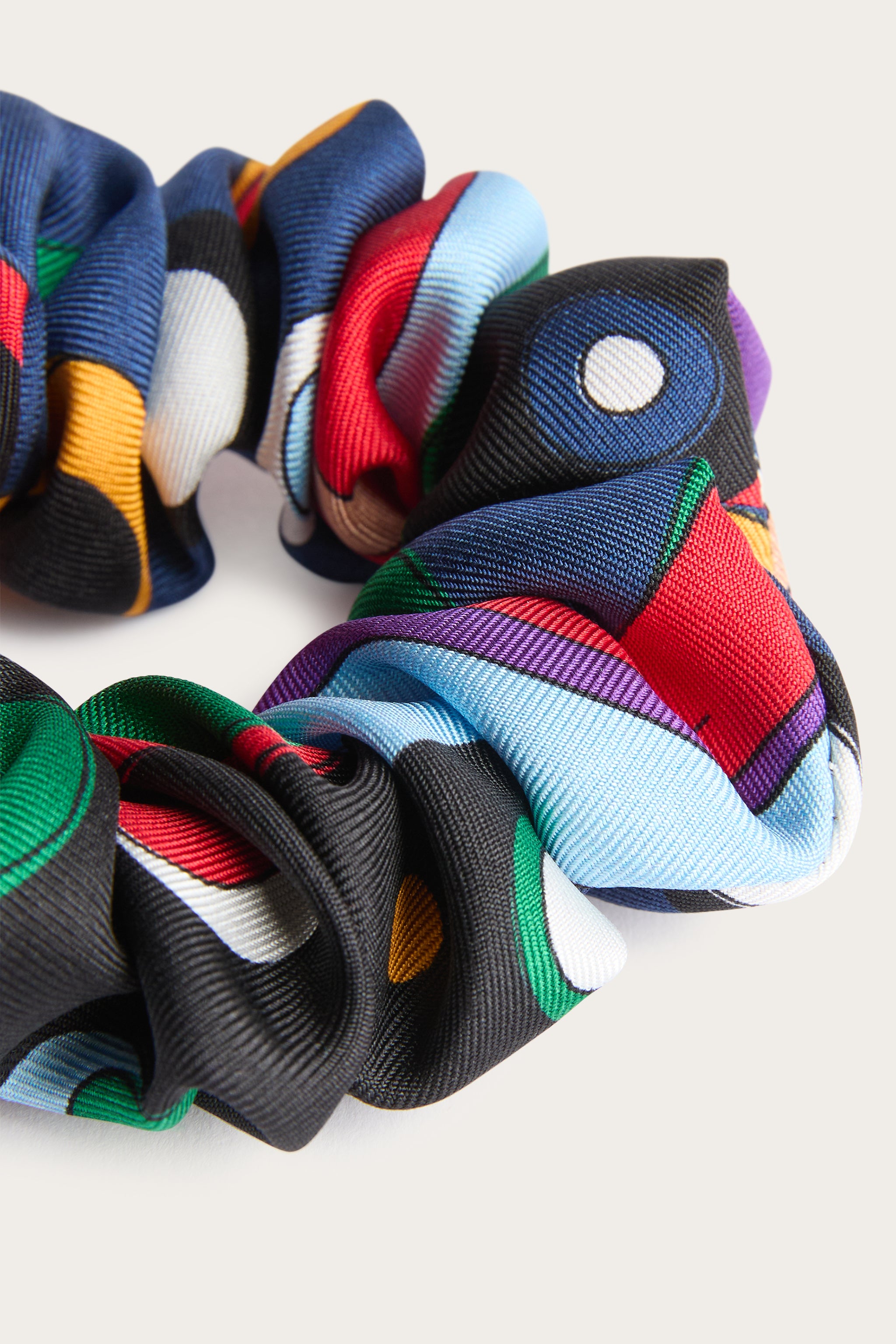 Emilio Pucci Chouchou Fontane scrunchie soie viola rosso