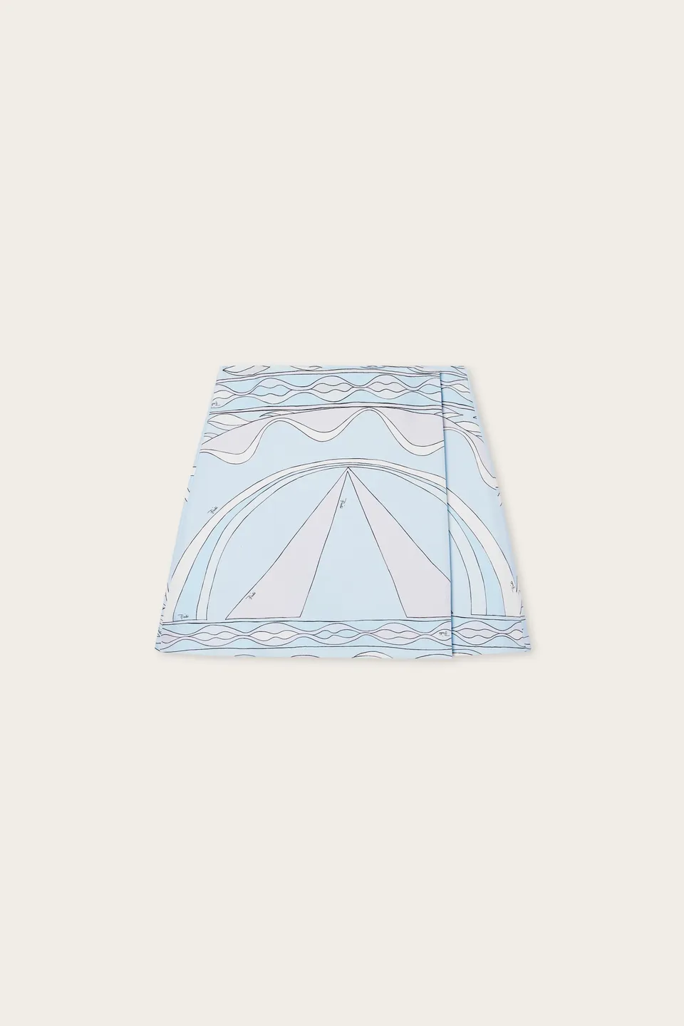 Emilio Pucci Dune Jupe portefeuille soie bleu clair