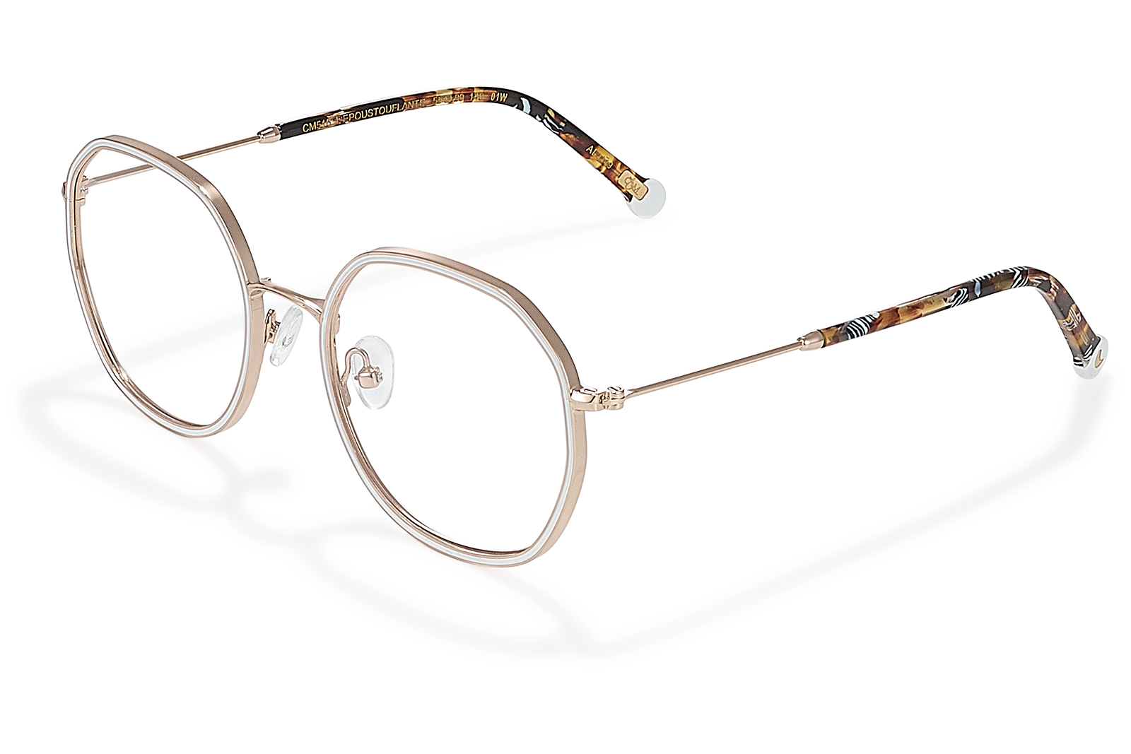 Clémence & Margaux Optiques L'Epoustouflante lunettes de vue blanc doré
