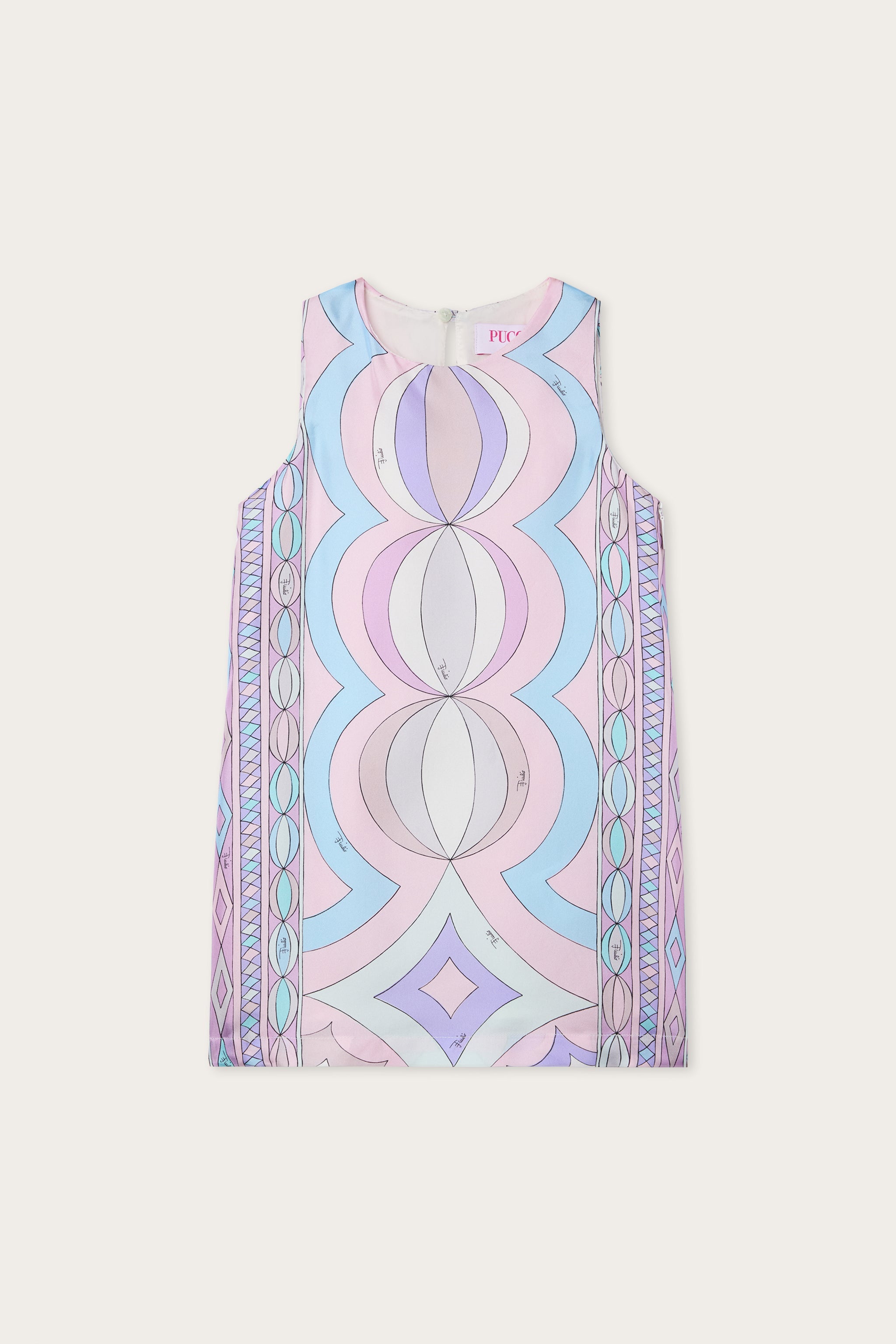 Emilio Pucci Abito in Seta robe soie enfant rose bleu