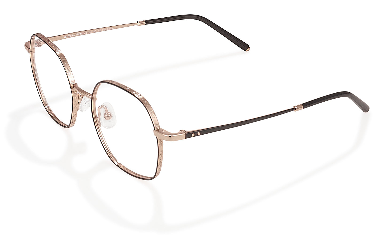 Clémence & Margaux La Friendly lunettes de vue doré hexagonale