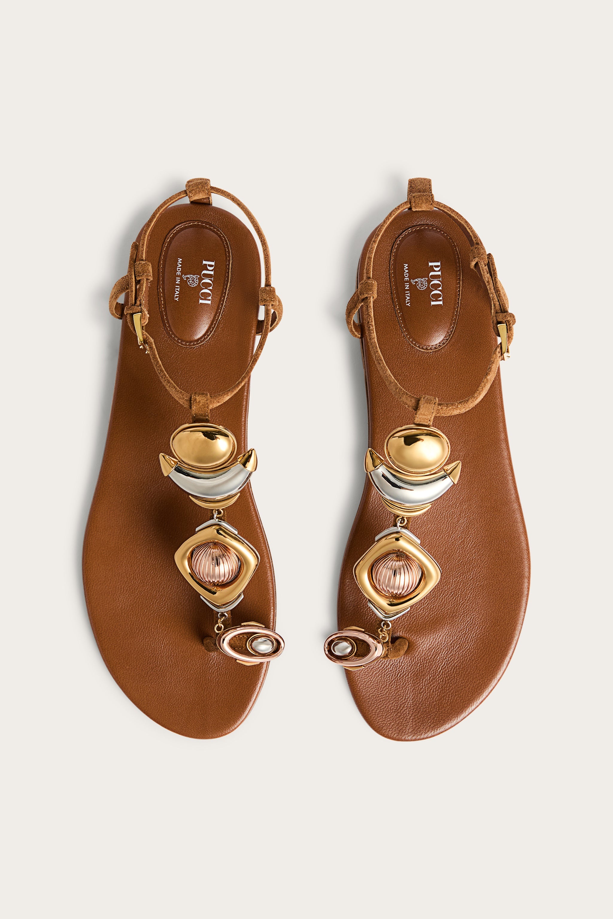 Emilio Pucci Bijoux sandales femme cuir or 37