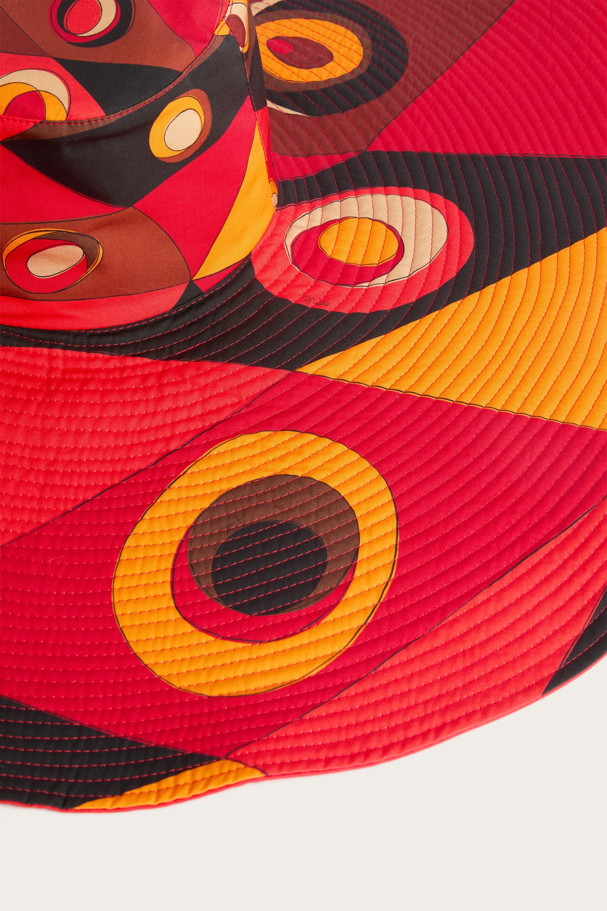 Emilio Pucci Occhi chapeau réversible orange noir