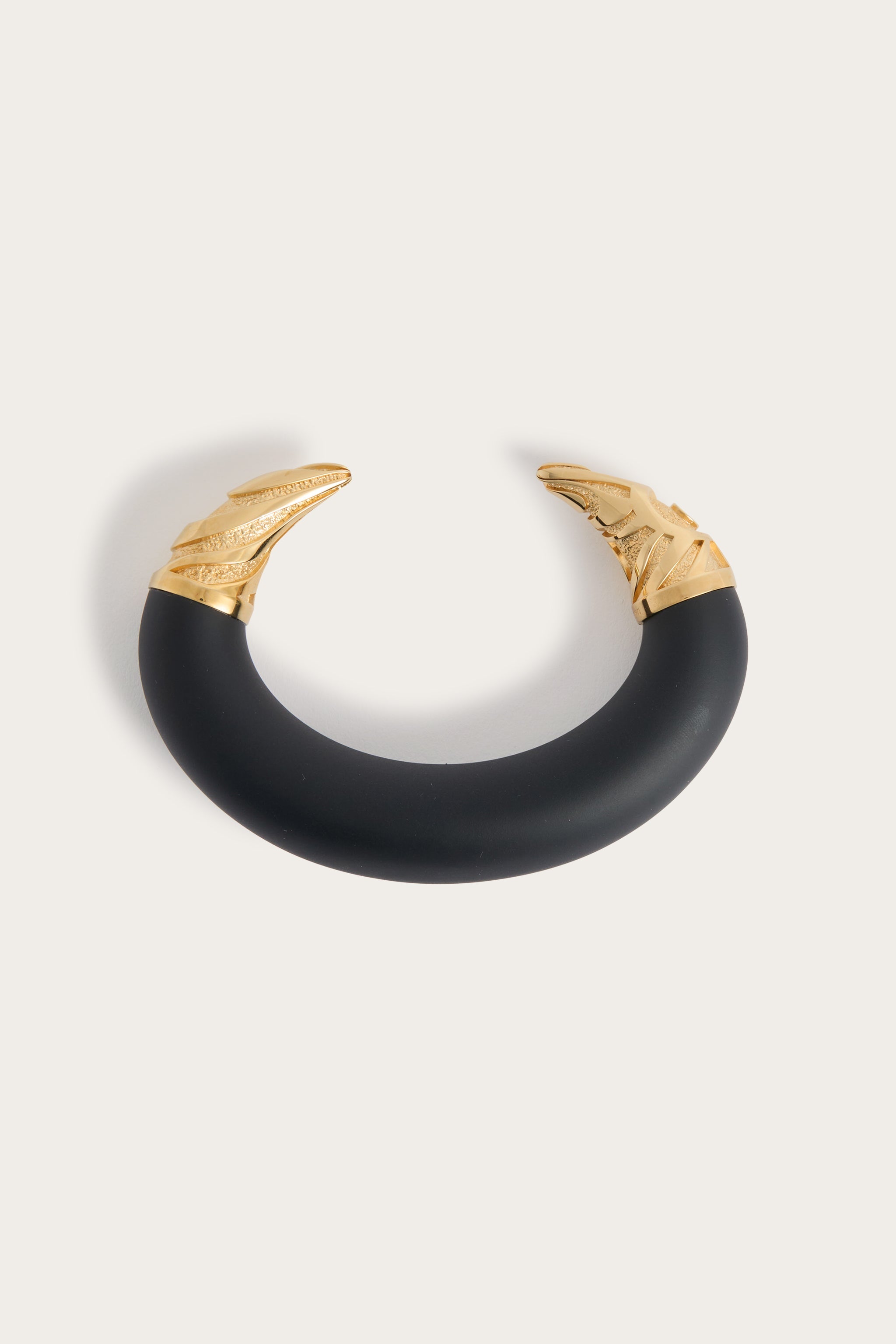 Emilio Pucci Corno bracelet rigide or noir