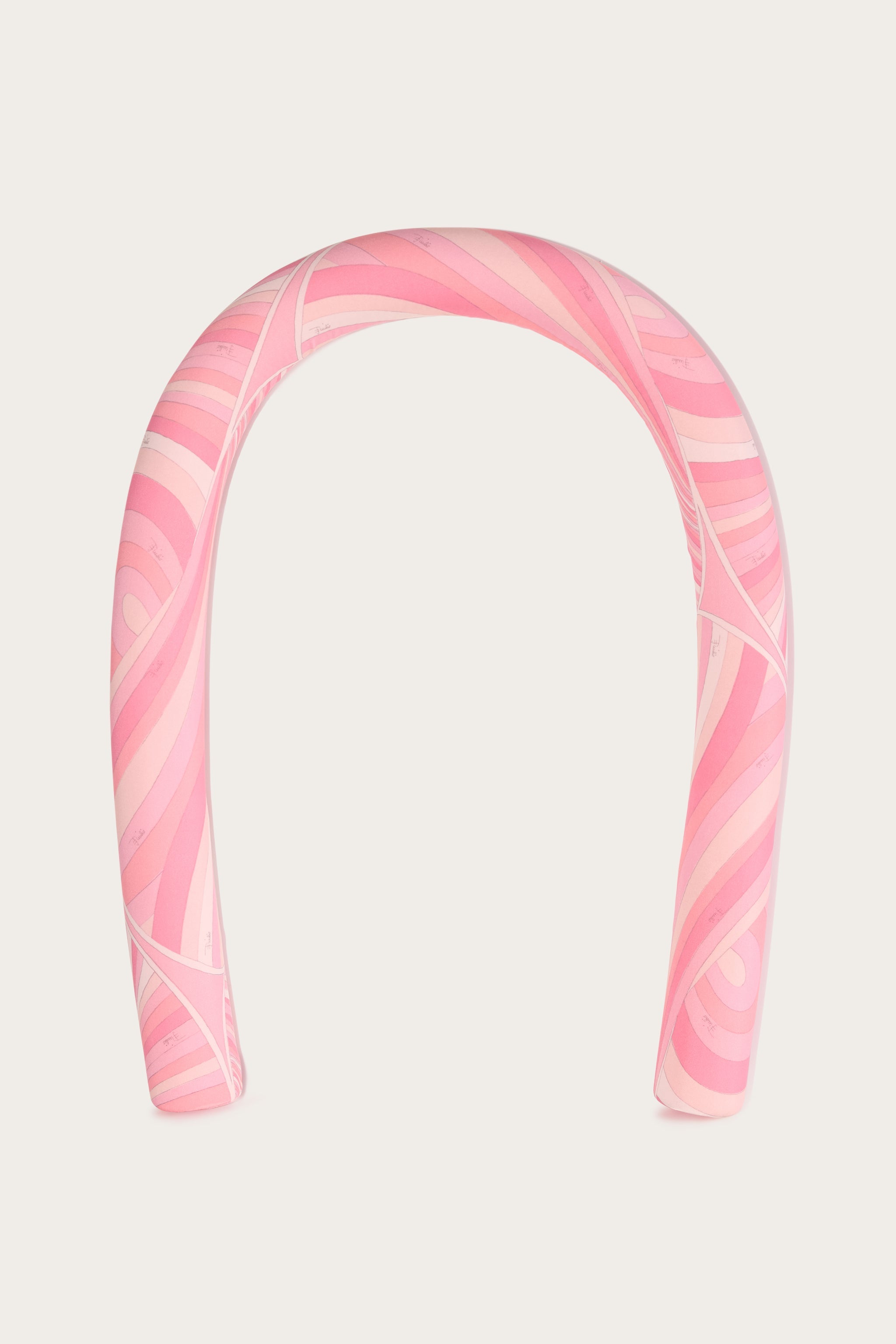 Emilio Pucci Pool Beach Galleggiante bouée rose lycra Iride OS