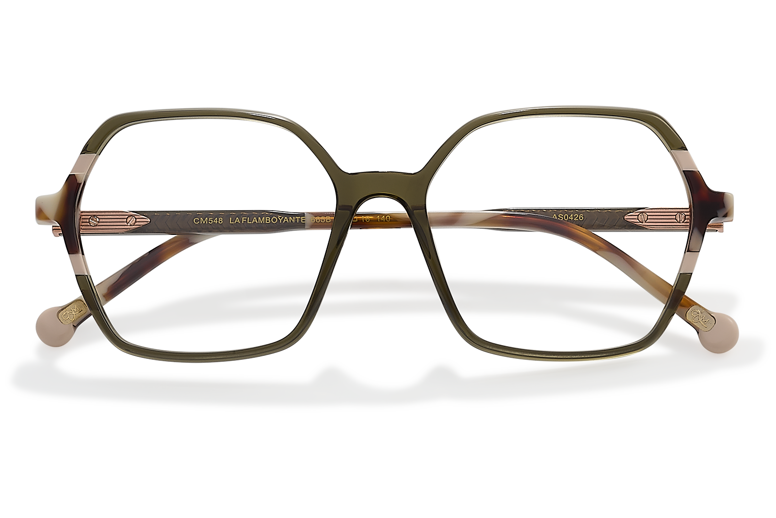 Clémence & Margaux La Flamboyante lunettes de vue Gris hexagonale