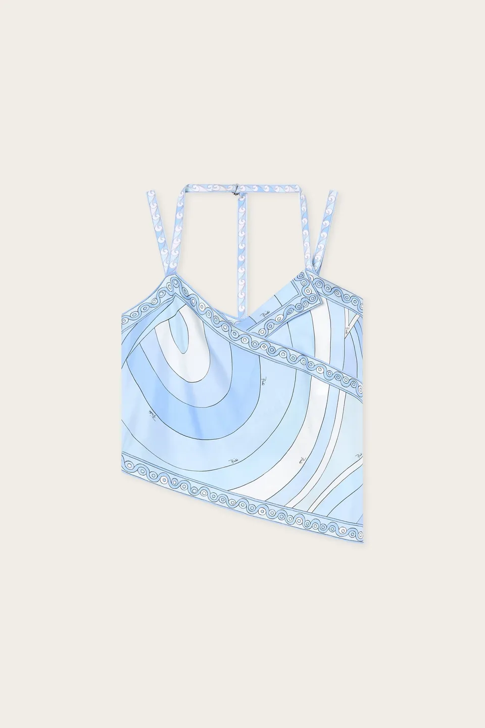 Emilio Pucci Tops top soie pale blue imprimé Iride