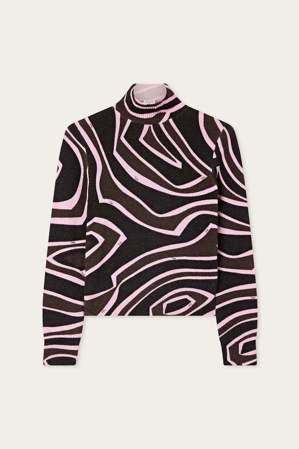 Emilio Pucci Knitwear Maglio pull col roulé kaki laine