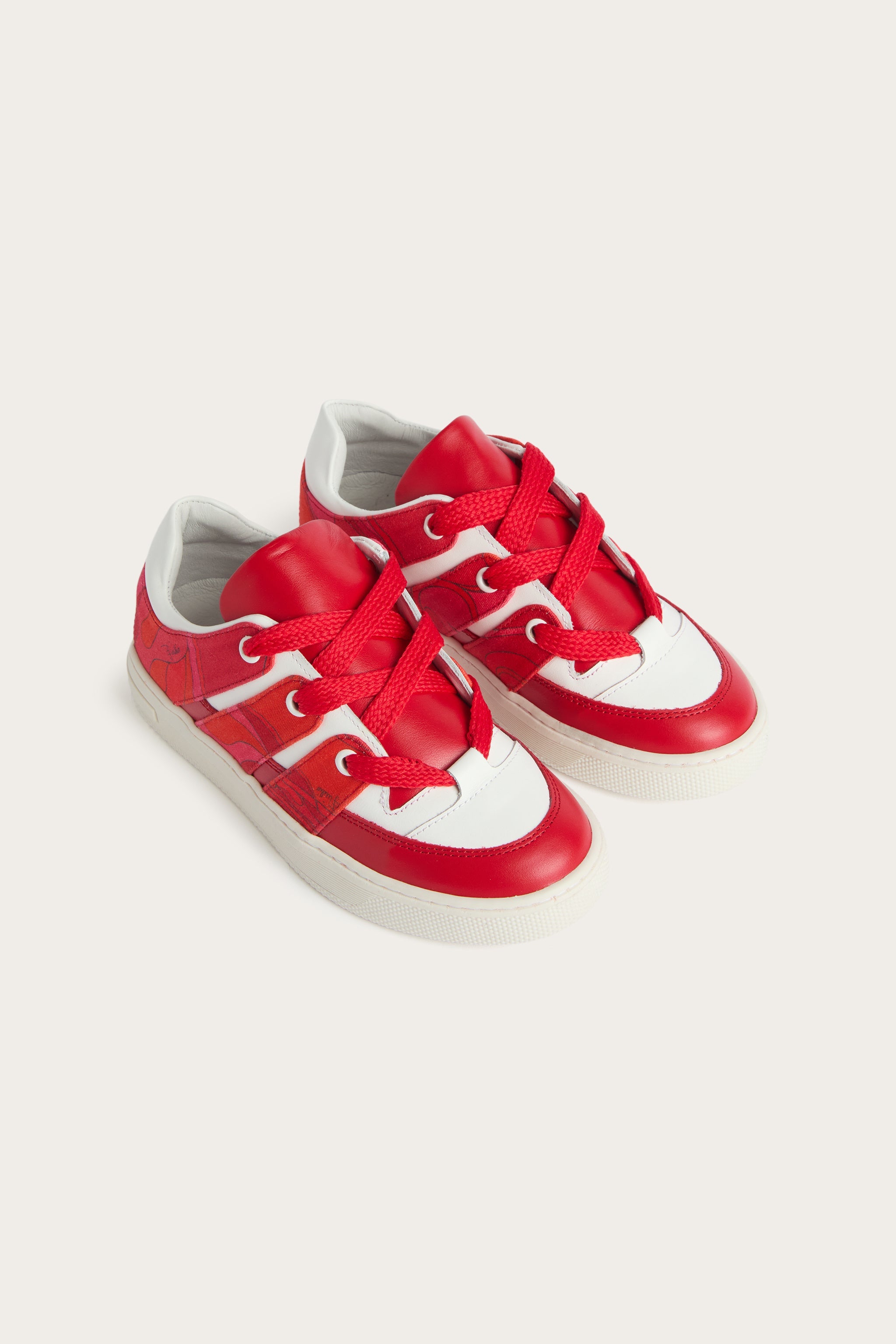 Emilio Pucci Stampa Orchidee sneakers fille fuxia rouge
