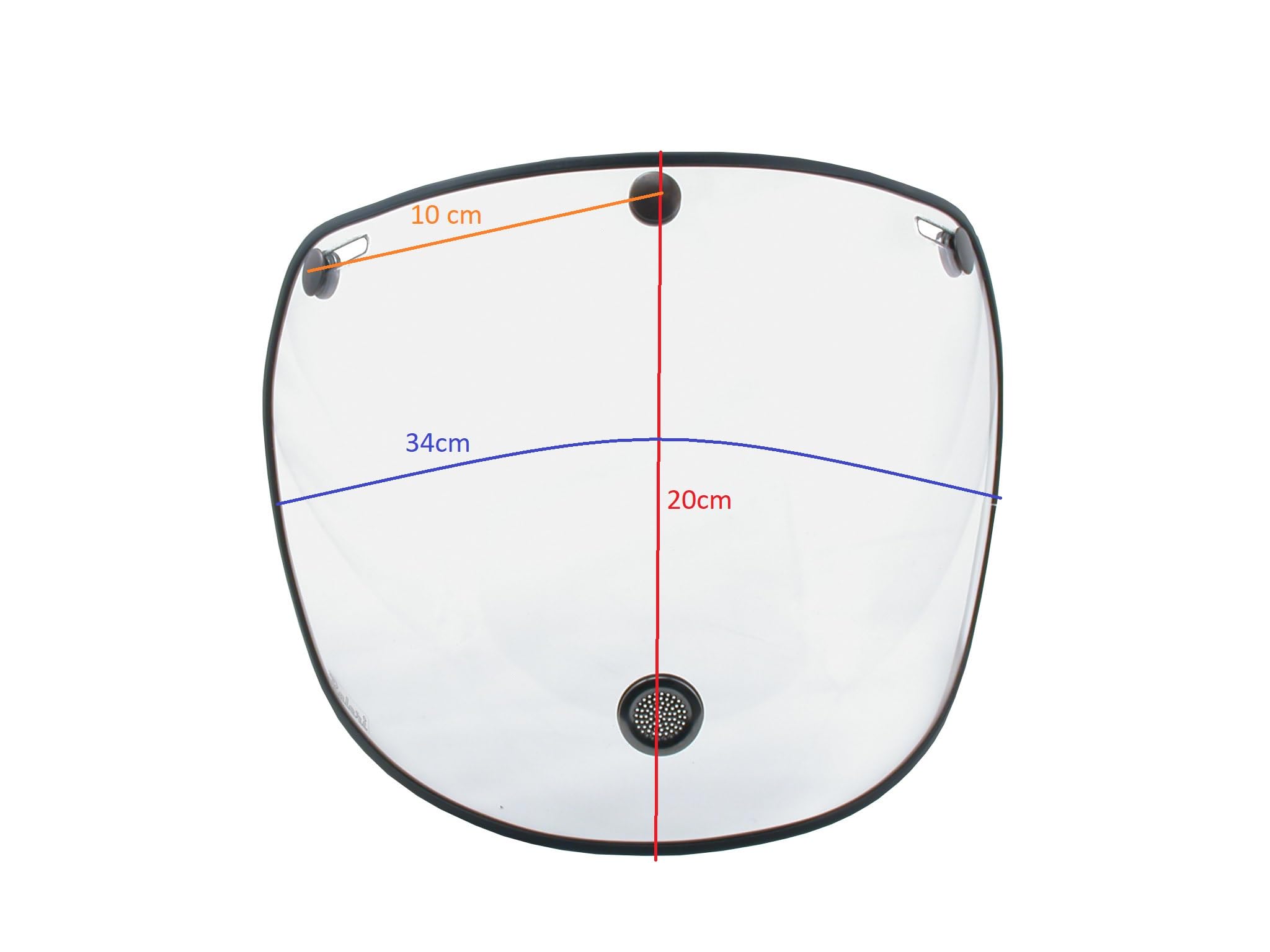 Raleri Airstream visiere casque 3 boutons transparente