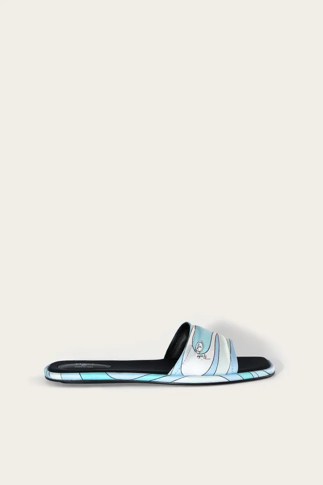 Emilio Pucci Yummy sandales soie aqua Marmo 36-41