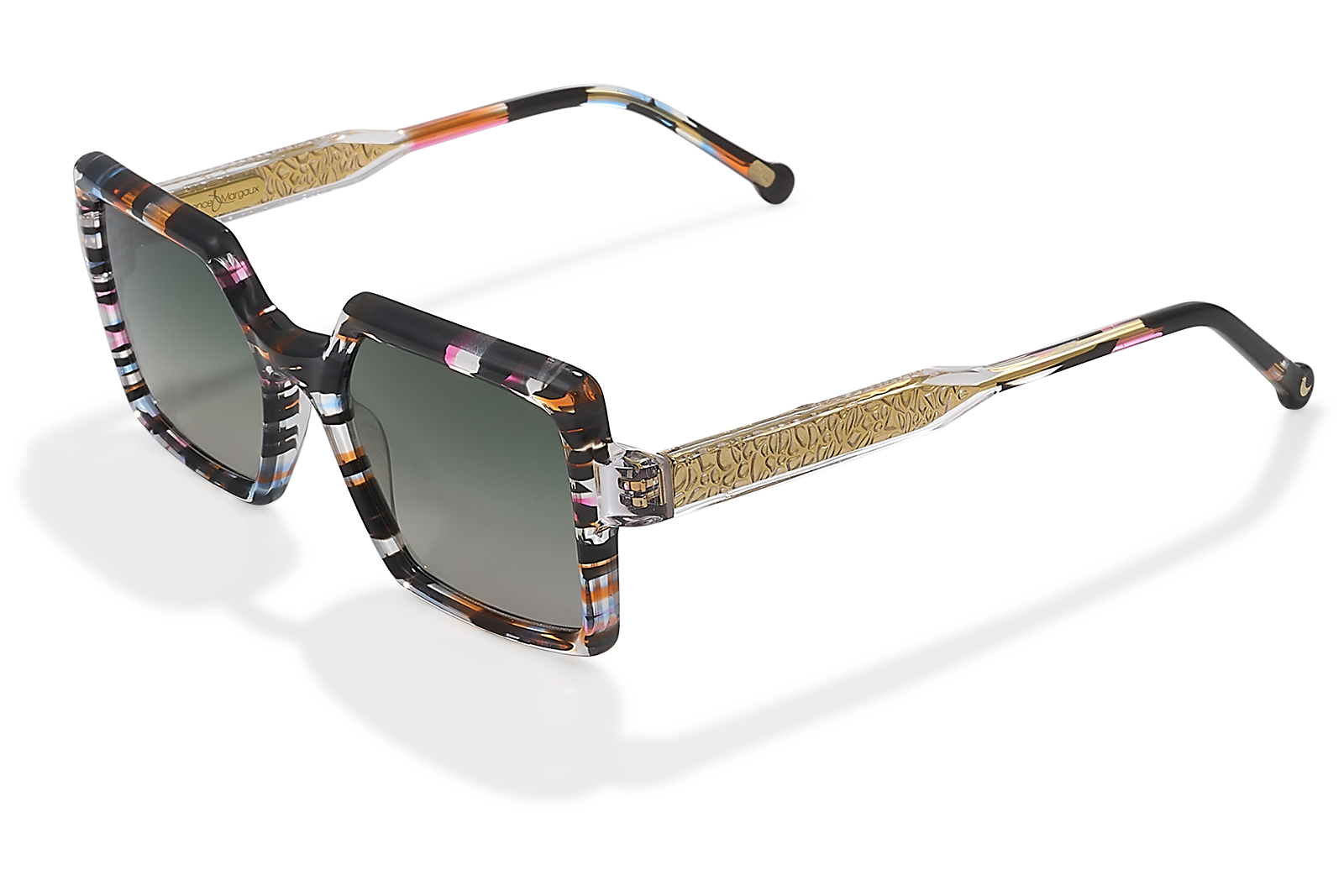 Clémence & Margaux La Full Moon lunettes de soleil Noir & Rose
