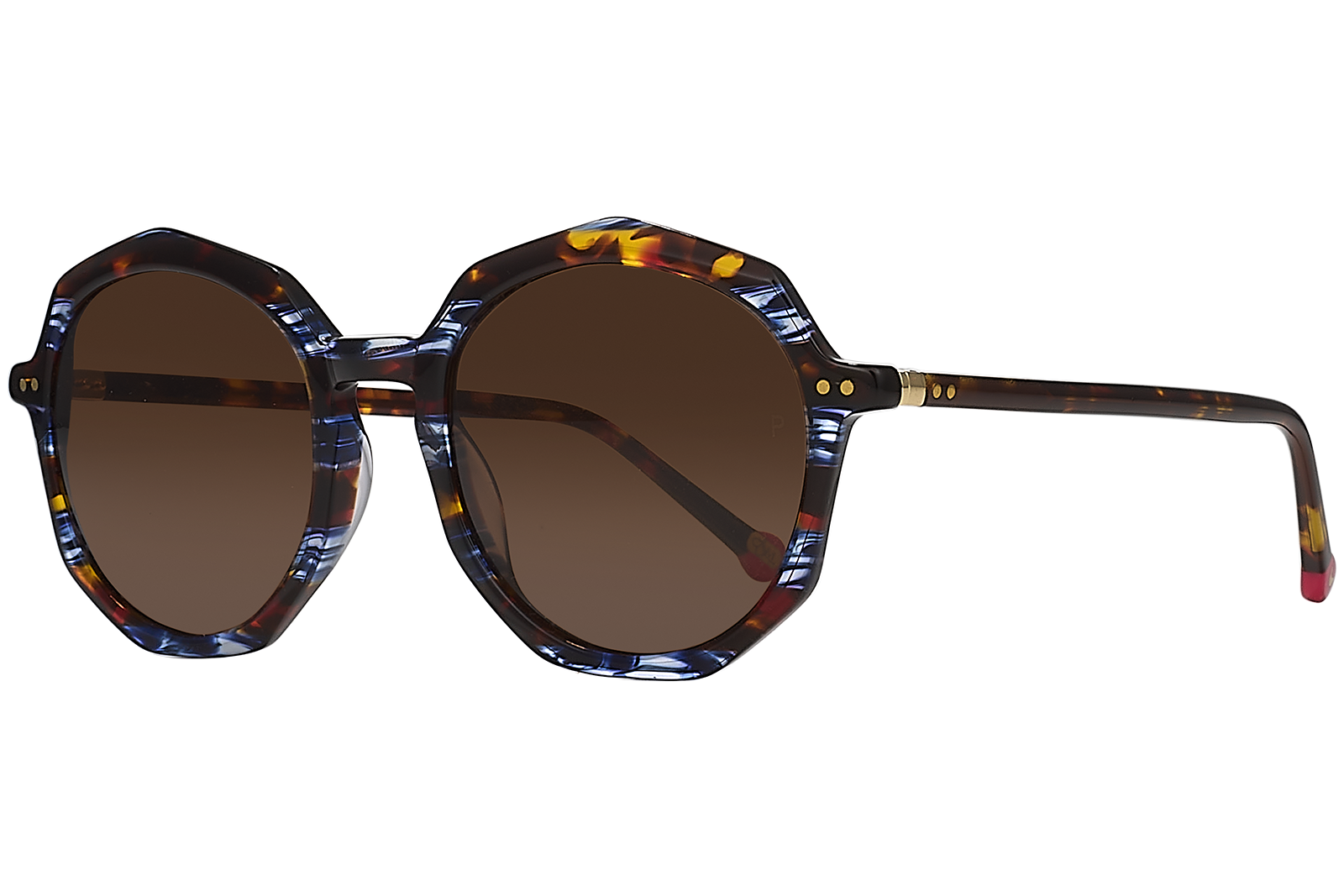 Clémence & Margaux La Saint-Trop lunettes de soleil moucheté bleu vert
