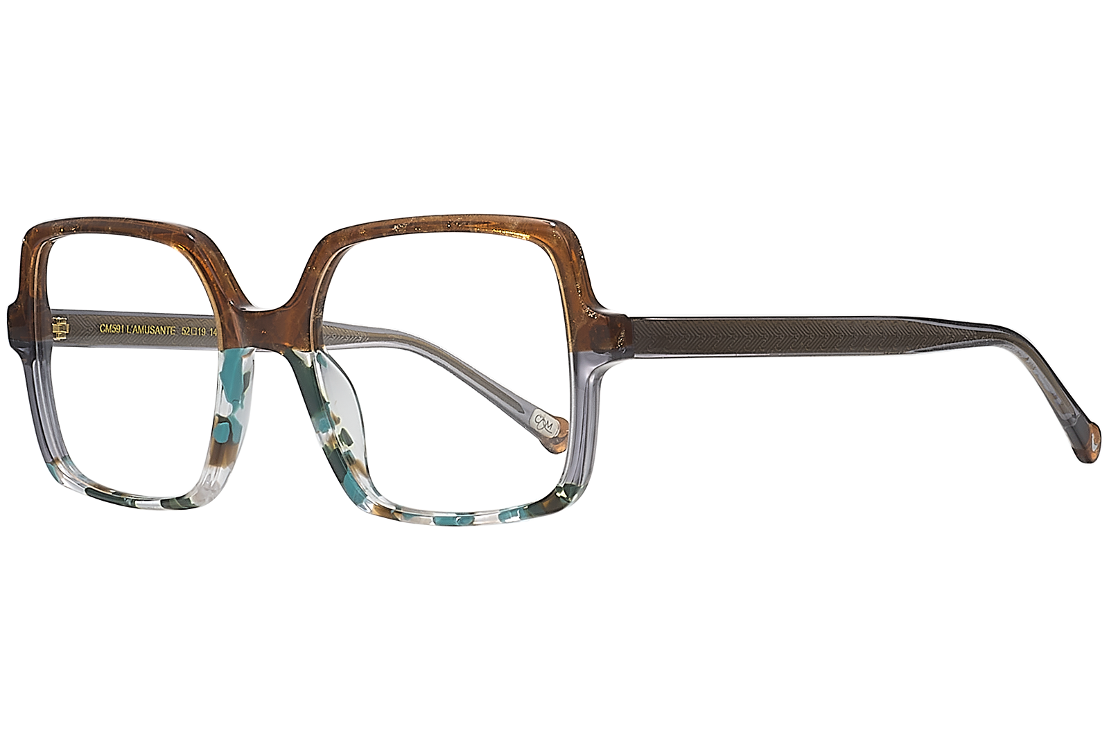 Clémence & Margaux L'Amusante lunettes de vue brun pailleté bleu