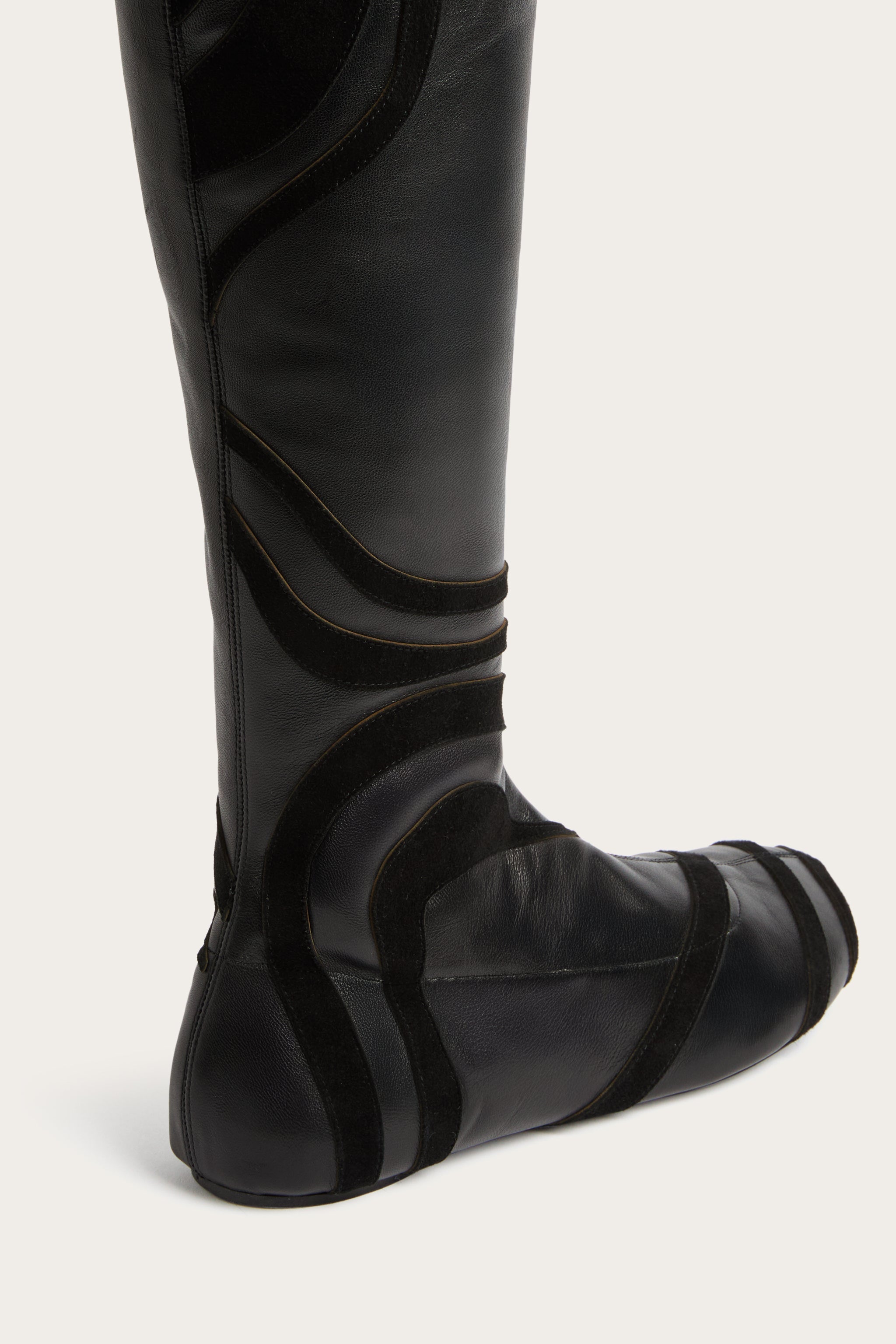 Emilio Pucci Marmo Bottes Cuissardes Cuir Noir 38