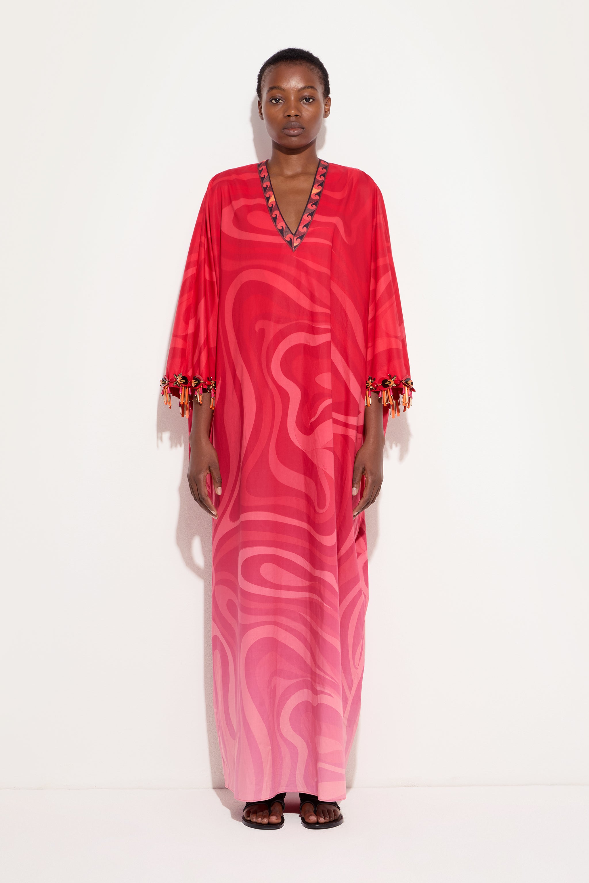 Emilio Pucci Marmo Degradé caftan long OS