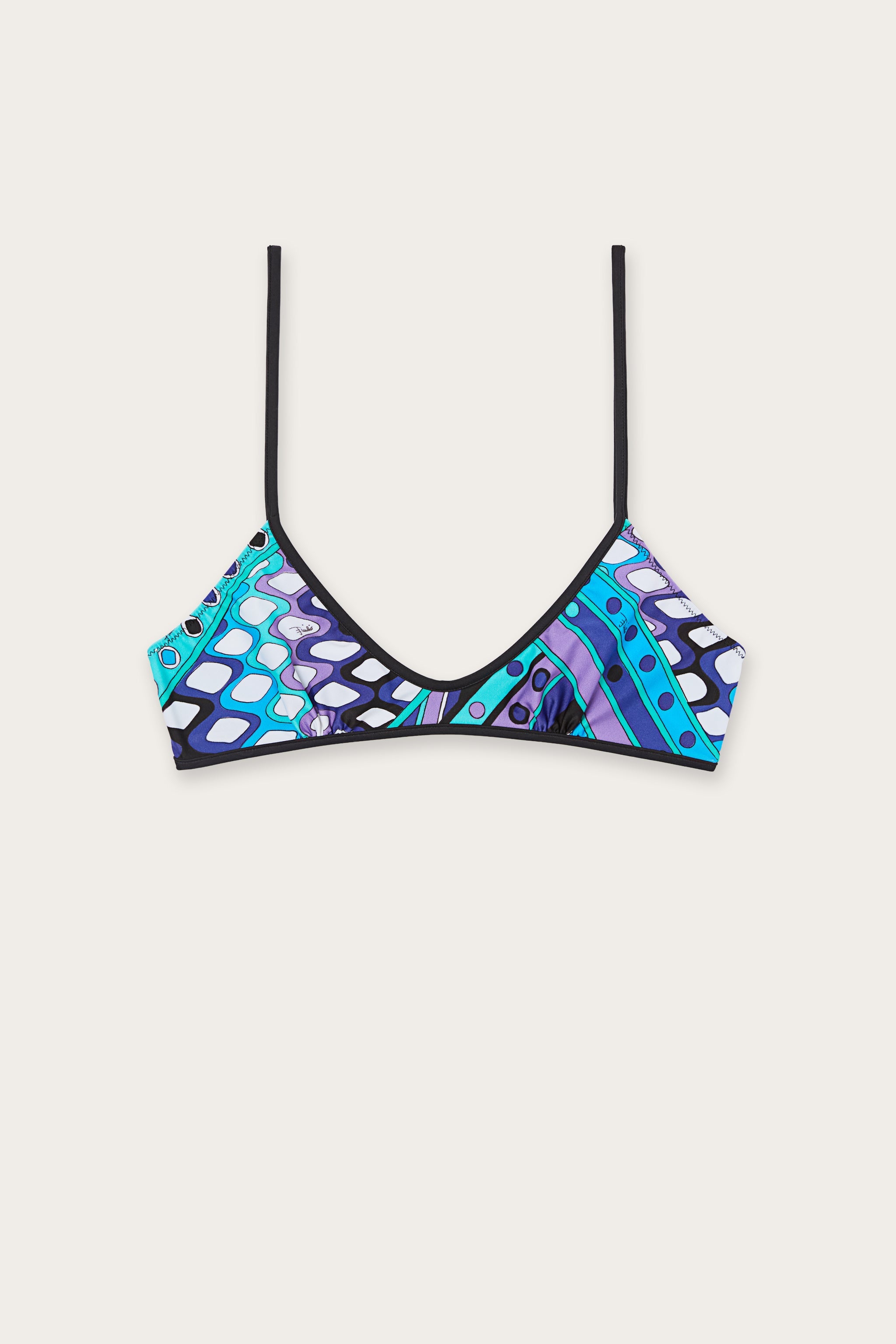 Emilio Pucci Vivara haut bikini turquoise bleu