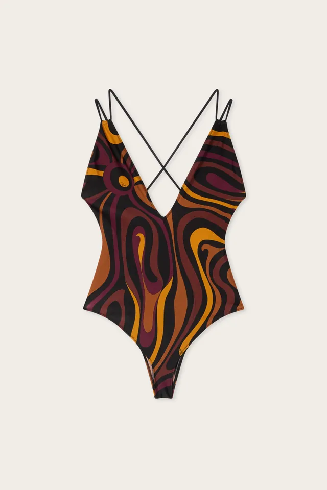 Emilio Pucci Swimsuits maillot 1 pièce bordeaux marmo