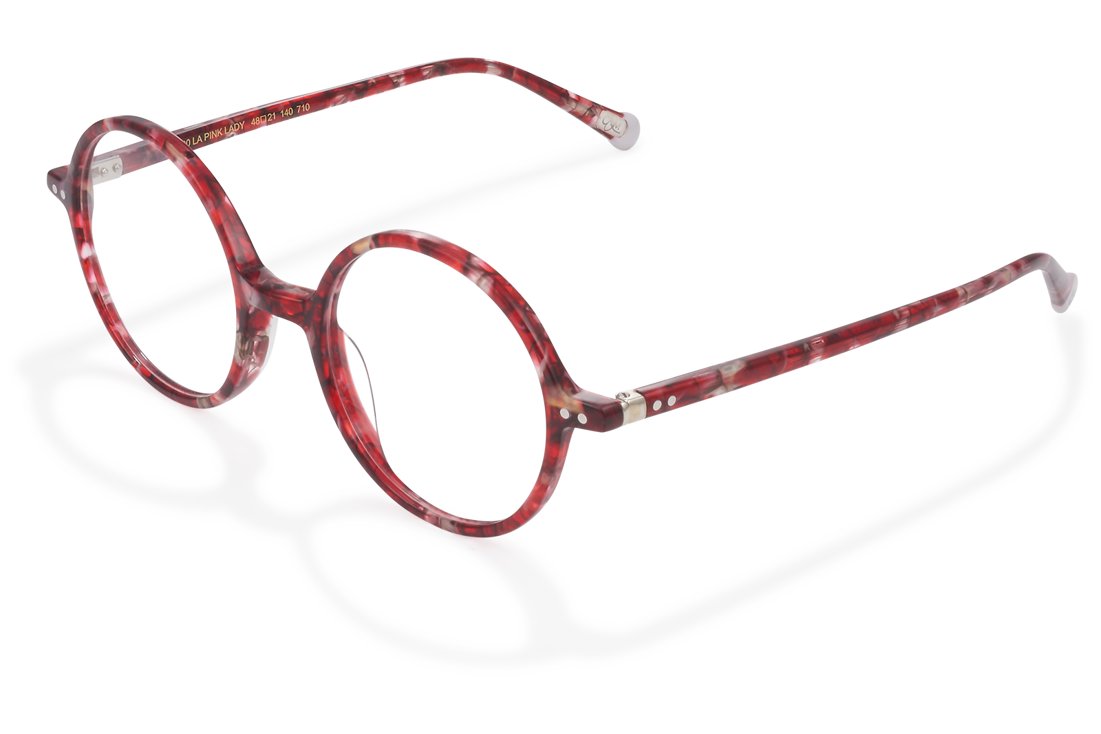 Clémence & Margaux La Pink Lady lunettes de vue rouge ronde