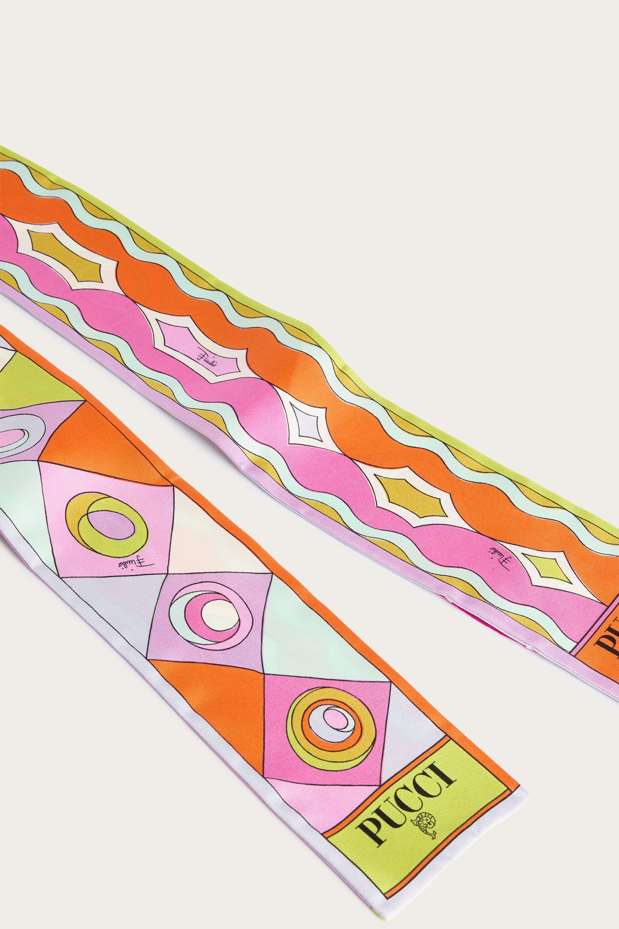 Emilio Pucci foulard soie mix imprime multicolore