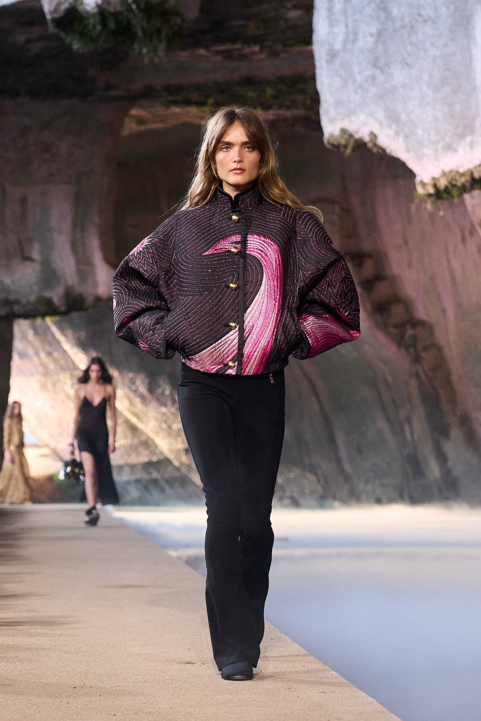 Emilio Pucci Cigni Blouson Bomber Black/Fuchsia