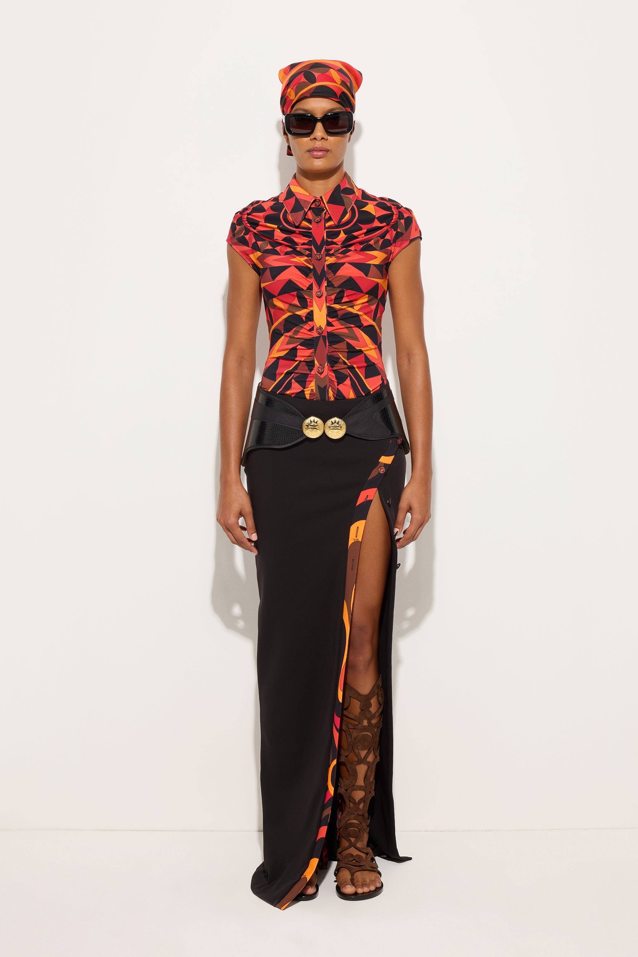 Emilio Pucci Cady jupe longue stretch noire