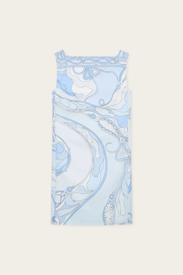 Emilio Pucci Dresses robe courte Orchidee bleu clair soie