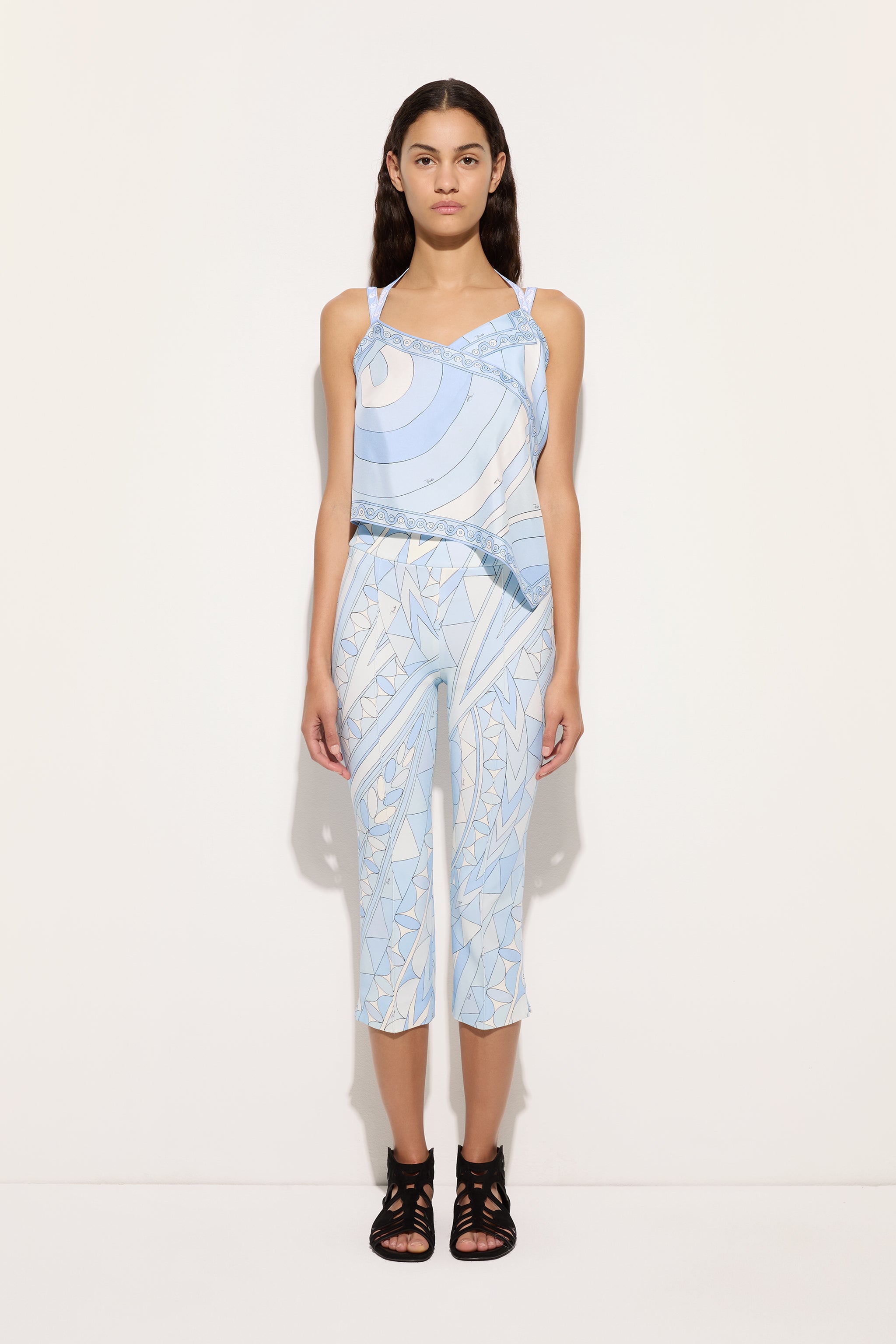 Emilio Pucci Capri short jersey bleu clair Manuba