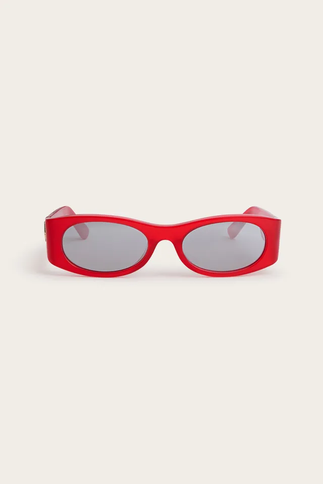 Emilio Pucci Sunglasses Ovales lunettes de soleil rouge verres miroir