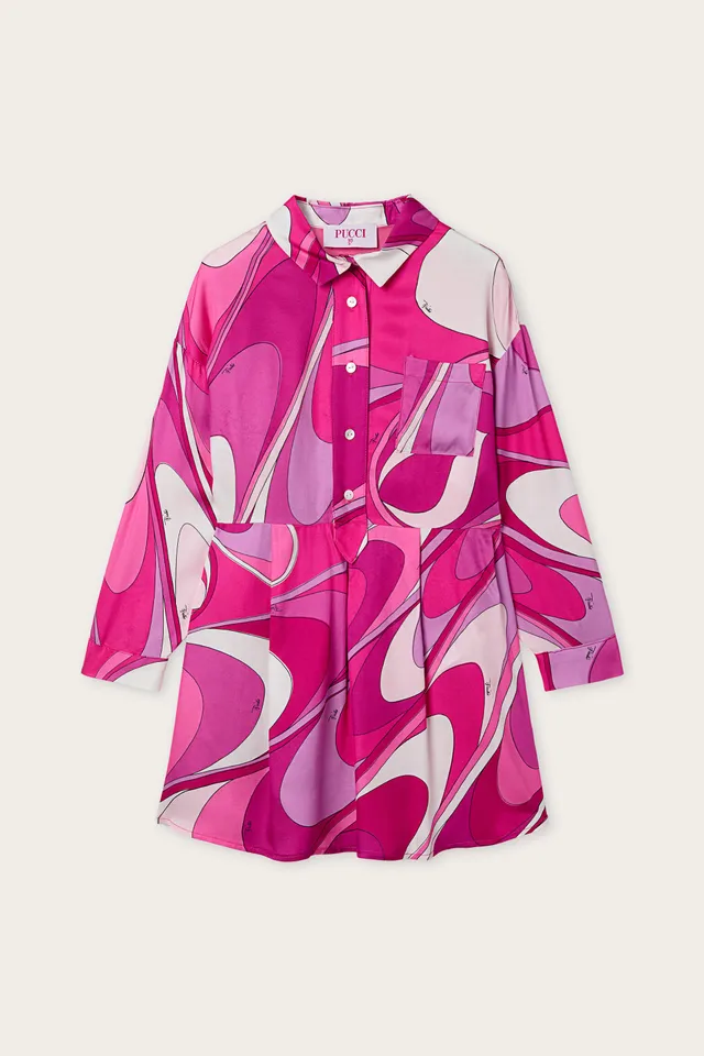 Emilio Pucci DRESSES robe chemisier viscose viola 10Y