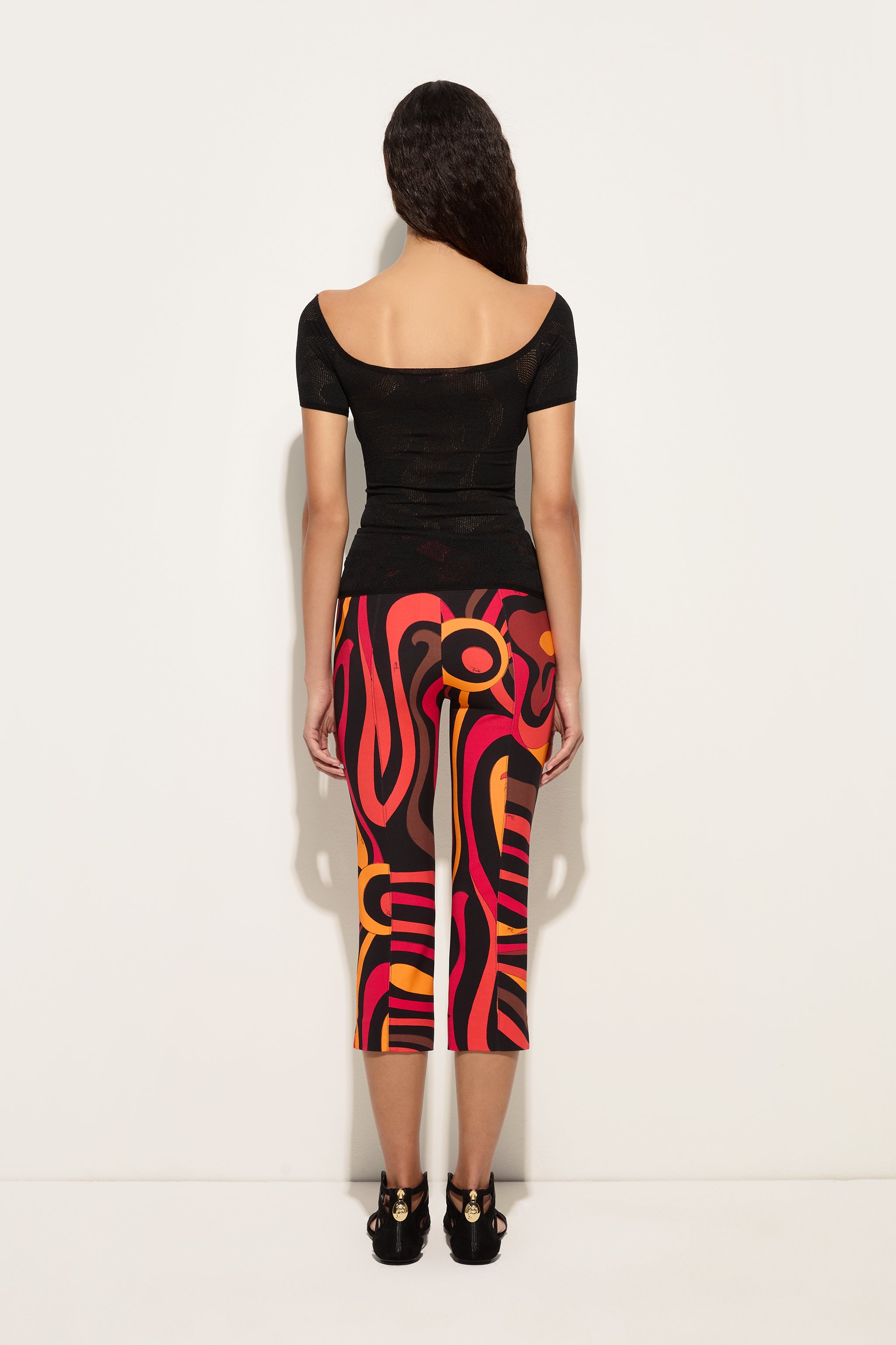 Emilio Pucci Pants pantalon capri Marmo orange jersey