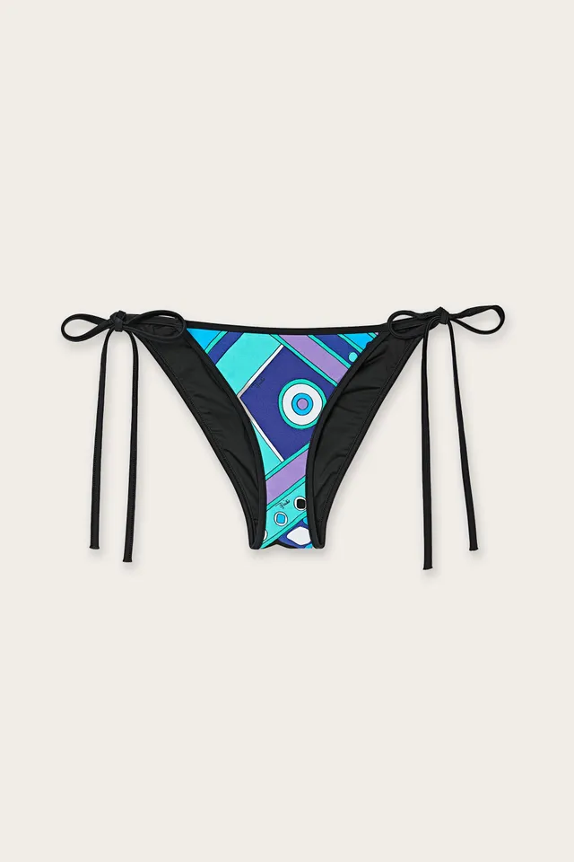 Emilio Pucci Vivara Slip bikini turquoise bleu S
