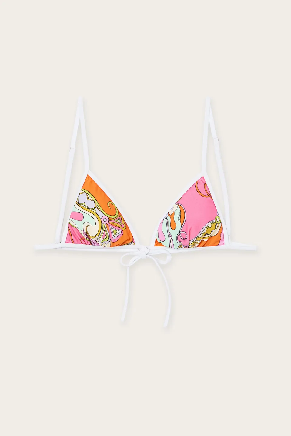 Emilio Pucci Orchidee Top Bikini triangle multicolore