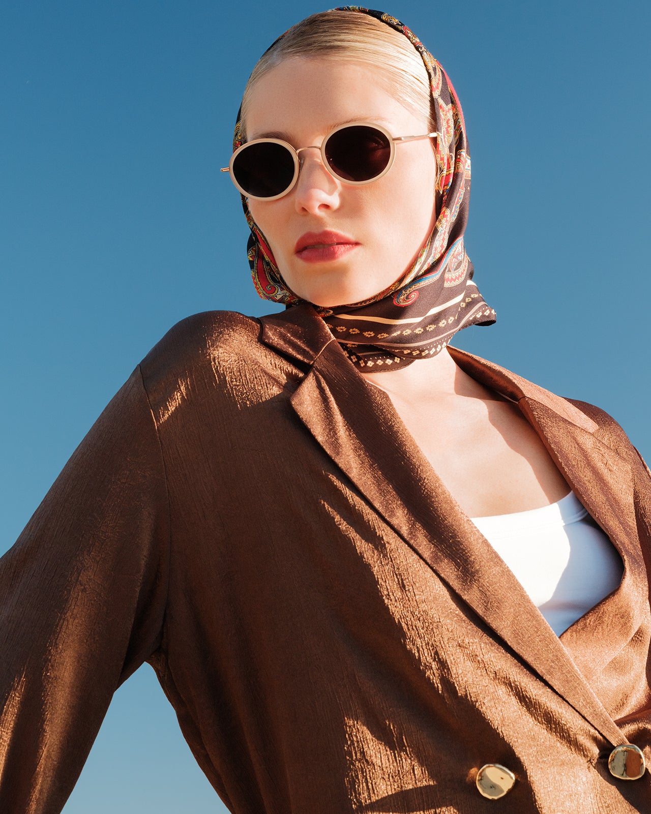 Clémence & Margaux La Sable Rose lunettes de soleil noir doré