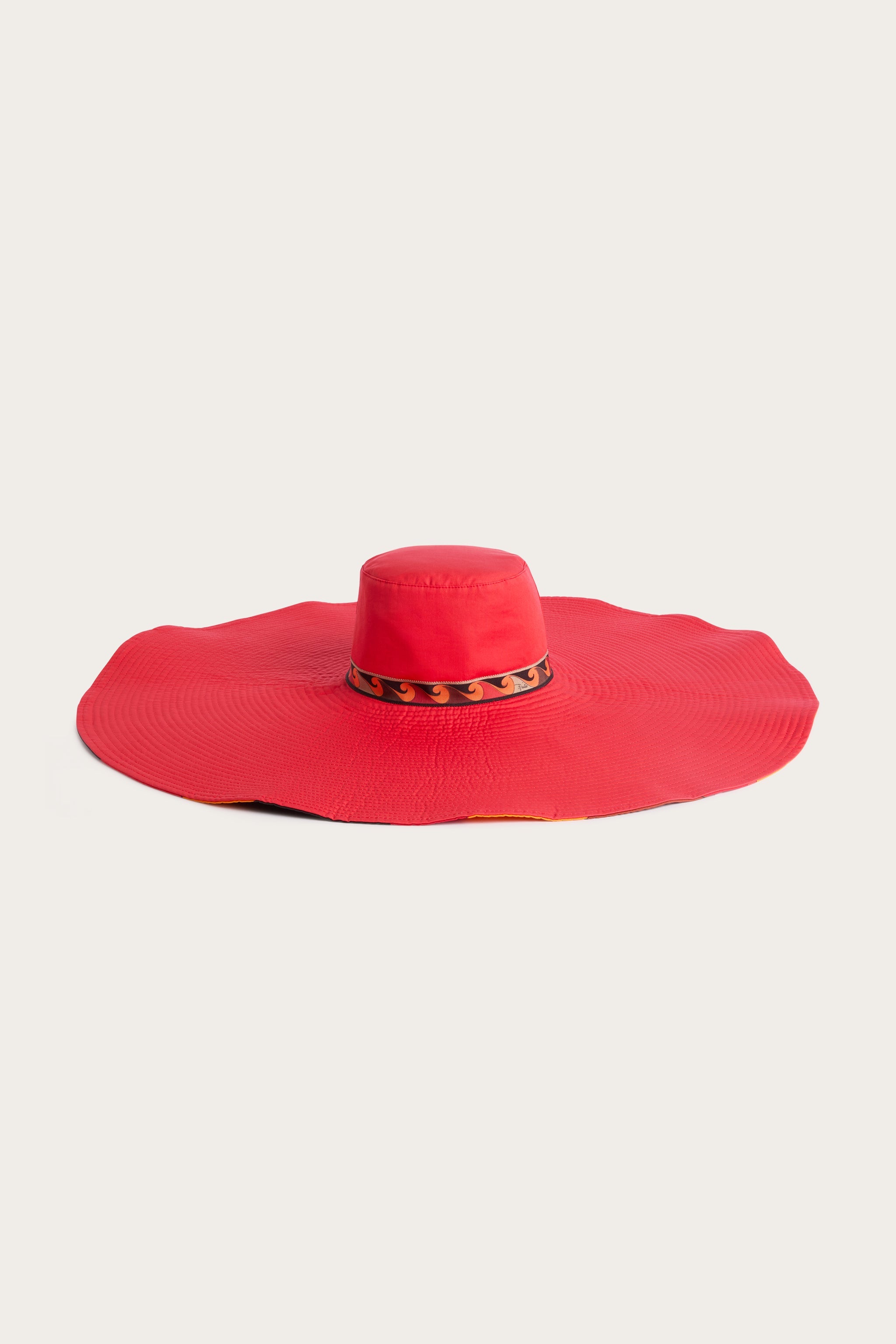 Emilio Pucci Occhi chapeau réversible orange noir