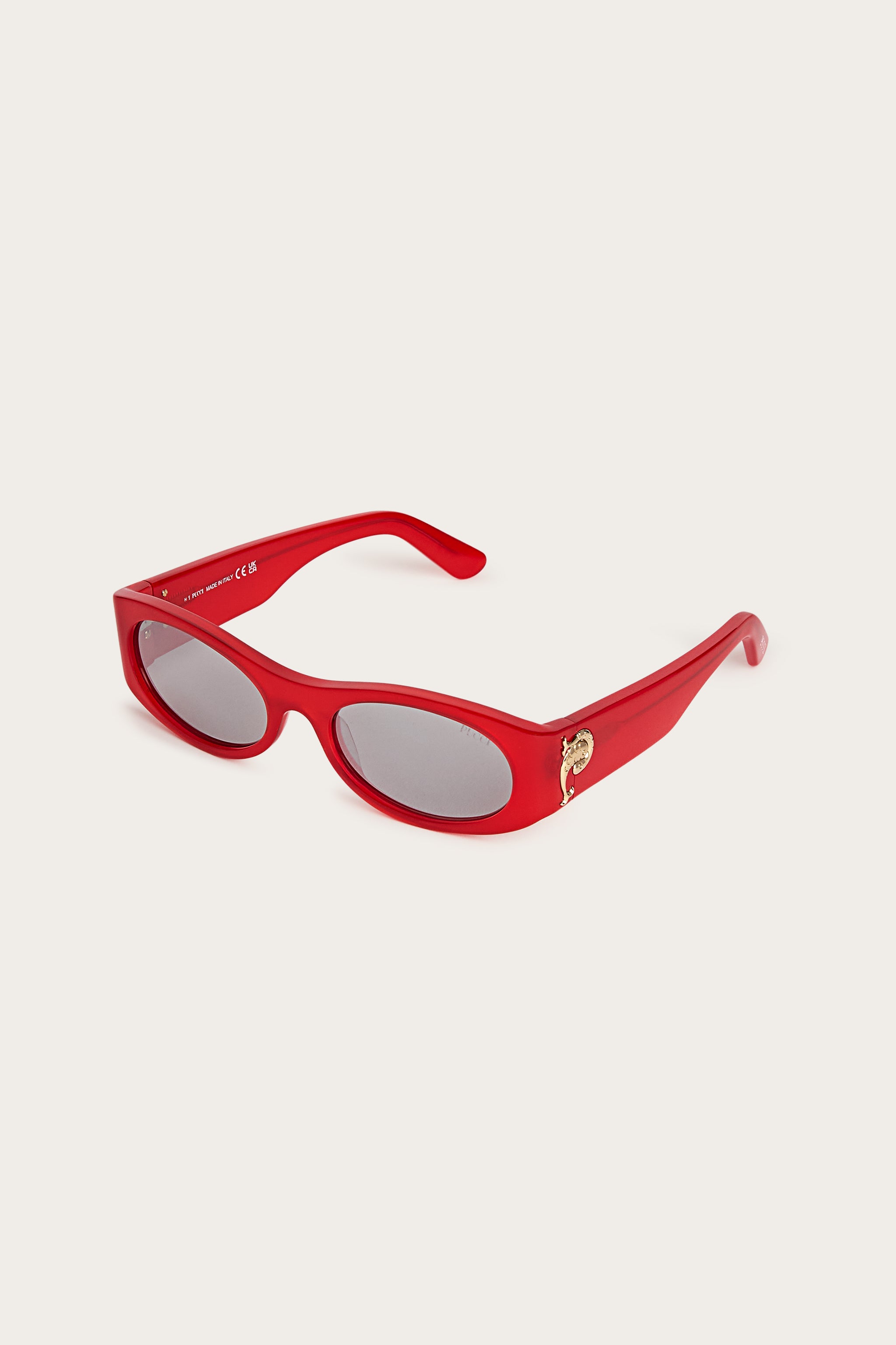 Emilio Pucci Sunglasses Ovales lunettes de soleil rouge verres miroir