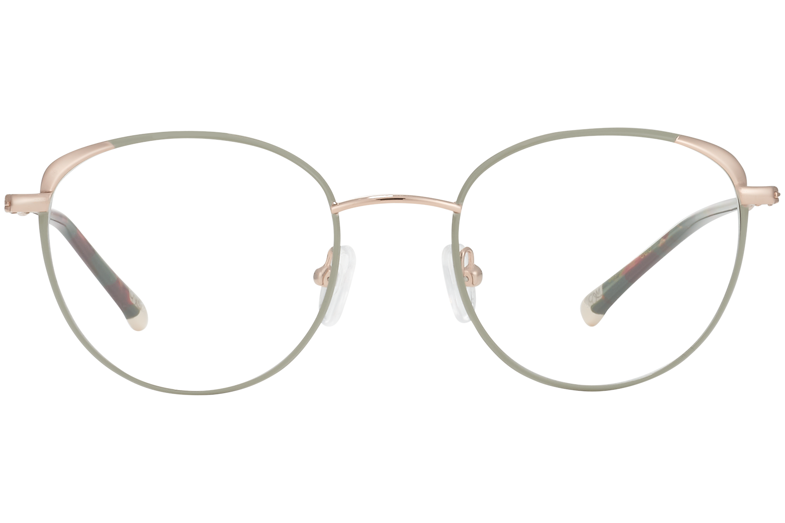 Clémence & Margaux Lumineuse lunettes de vue vert doré cat eye
