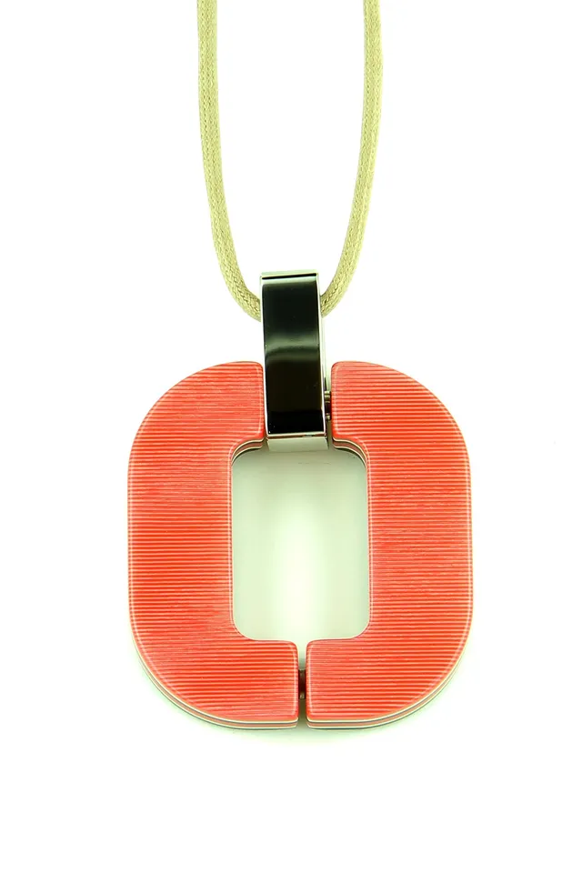 Xavier Derome PEN06 C244 pendentif multicouches acétate