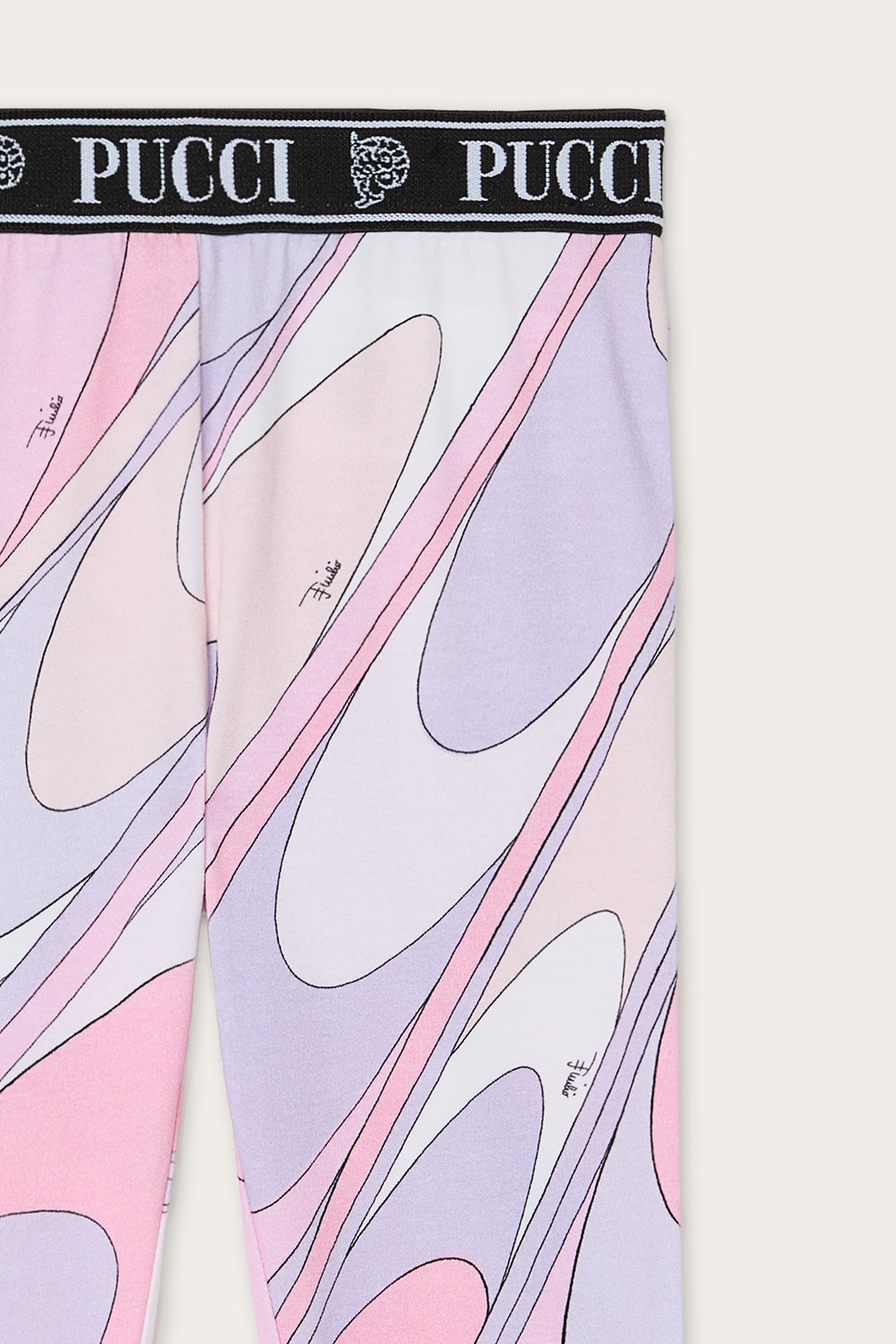 Emilio Pucci Onde Legging Fille Rose Lilla