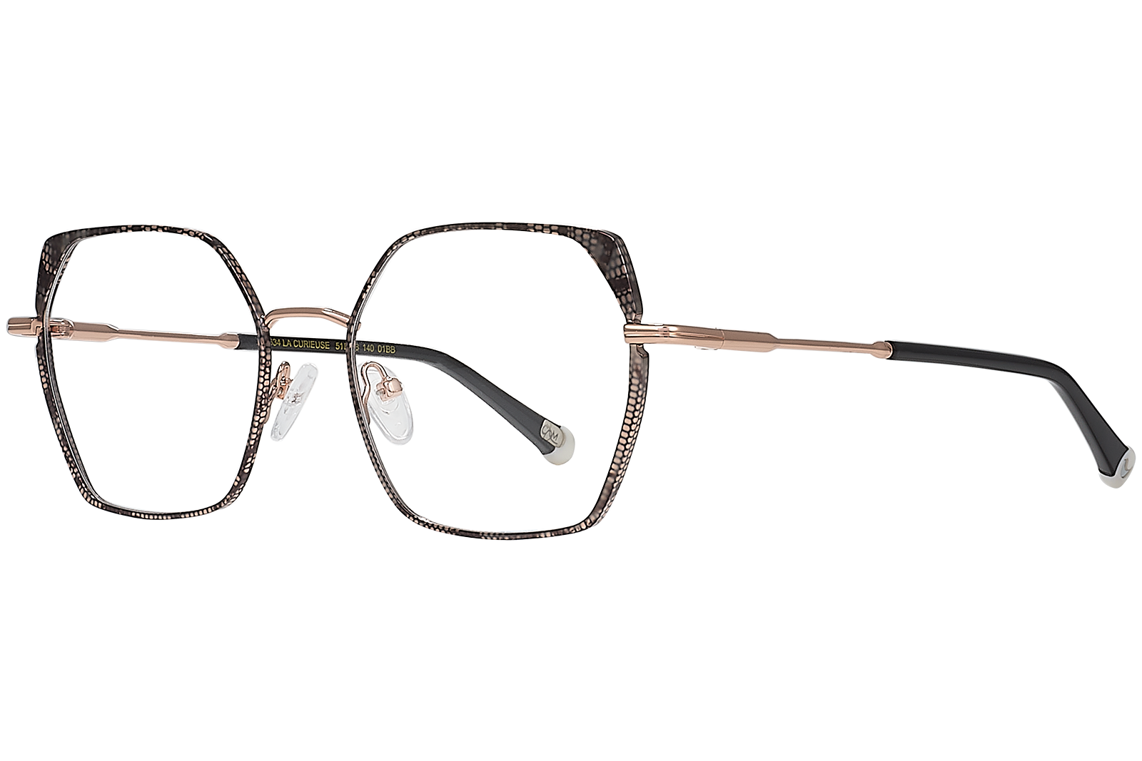 Clémence & Margaux La Curieuse lunettes de vue Noir & Doré femme