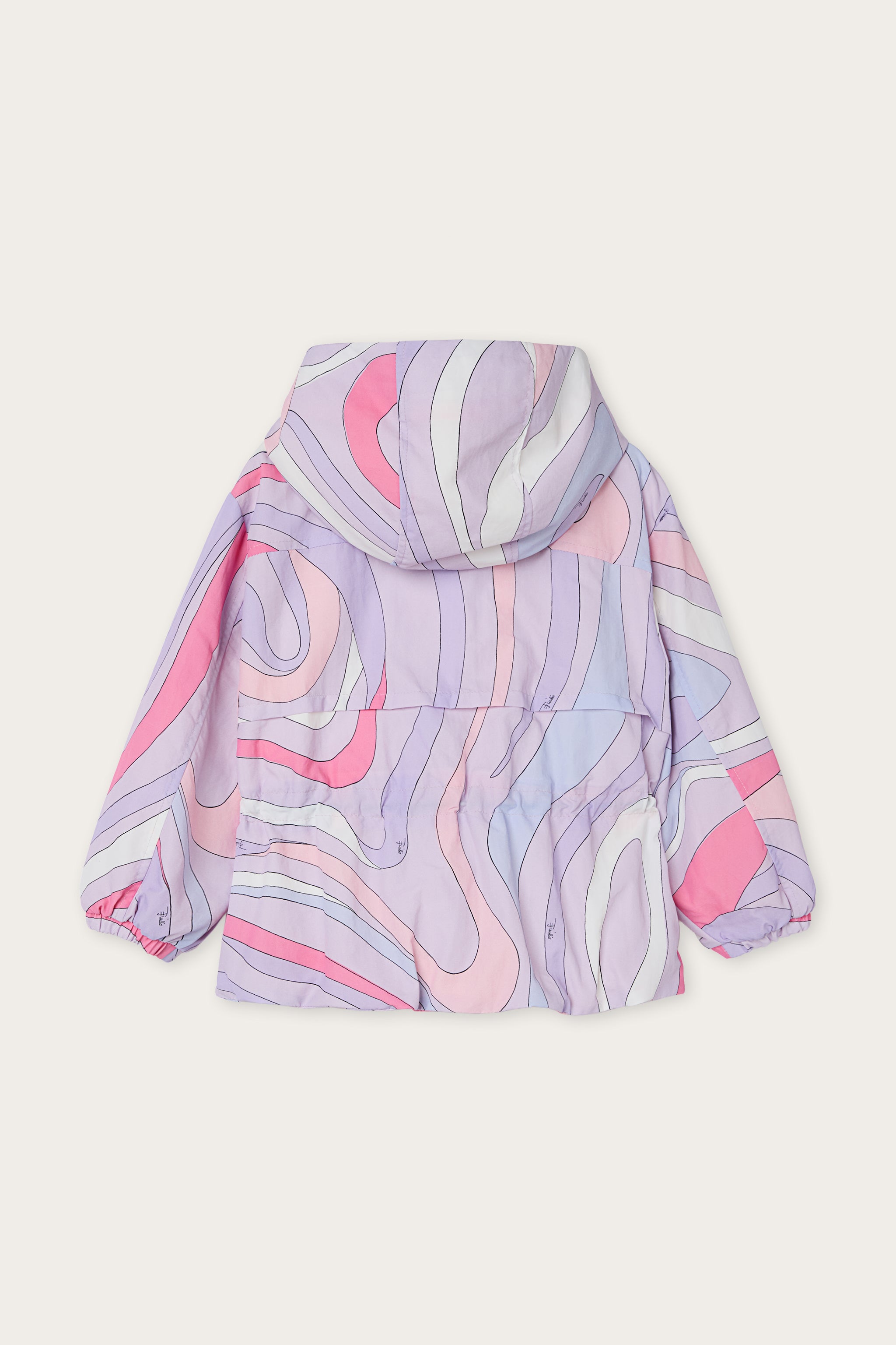Emilio Pucci Veste Marmo imperméable violette rose fille