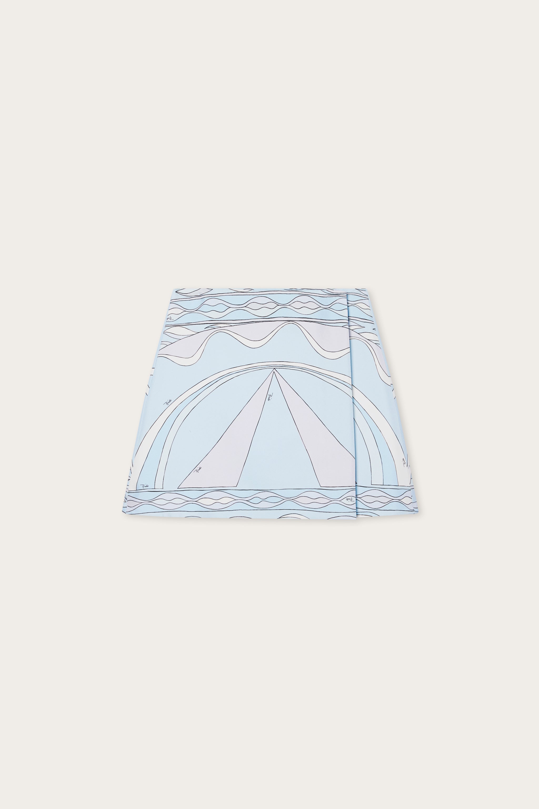 Emilio Pucci Dune Jupe portefeuille soie bleu clair
