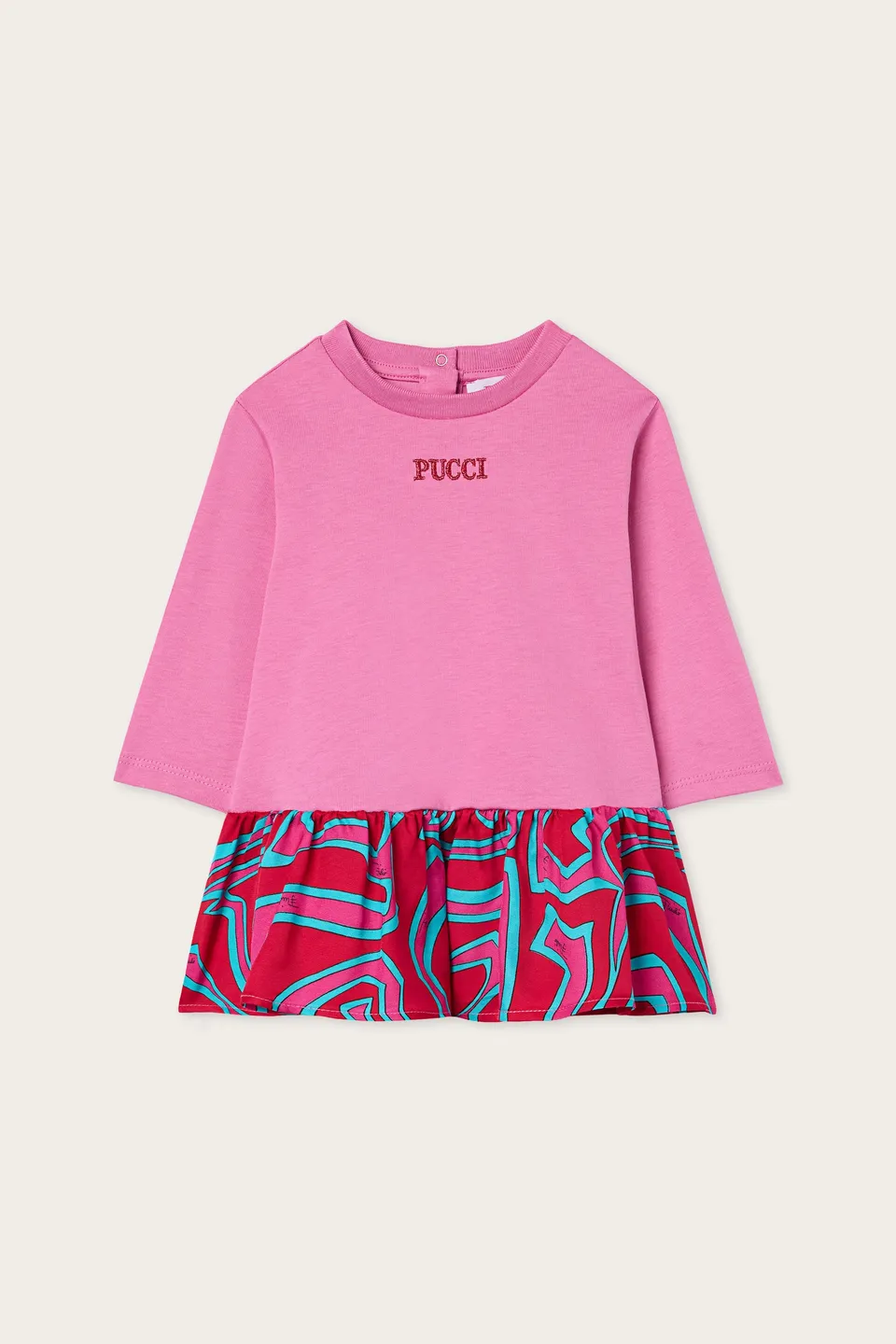 Emilio Pucci Abito in Jersey di Cotone robe bébé fuchsia