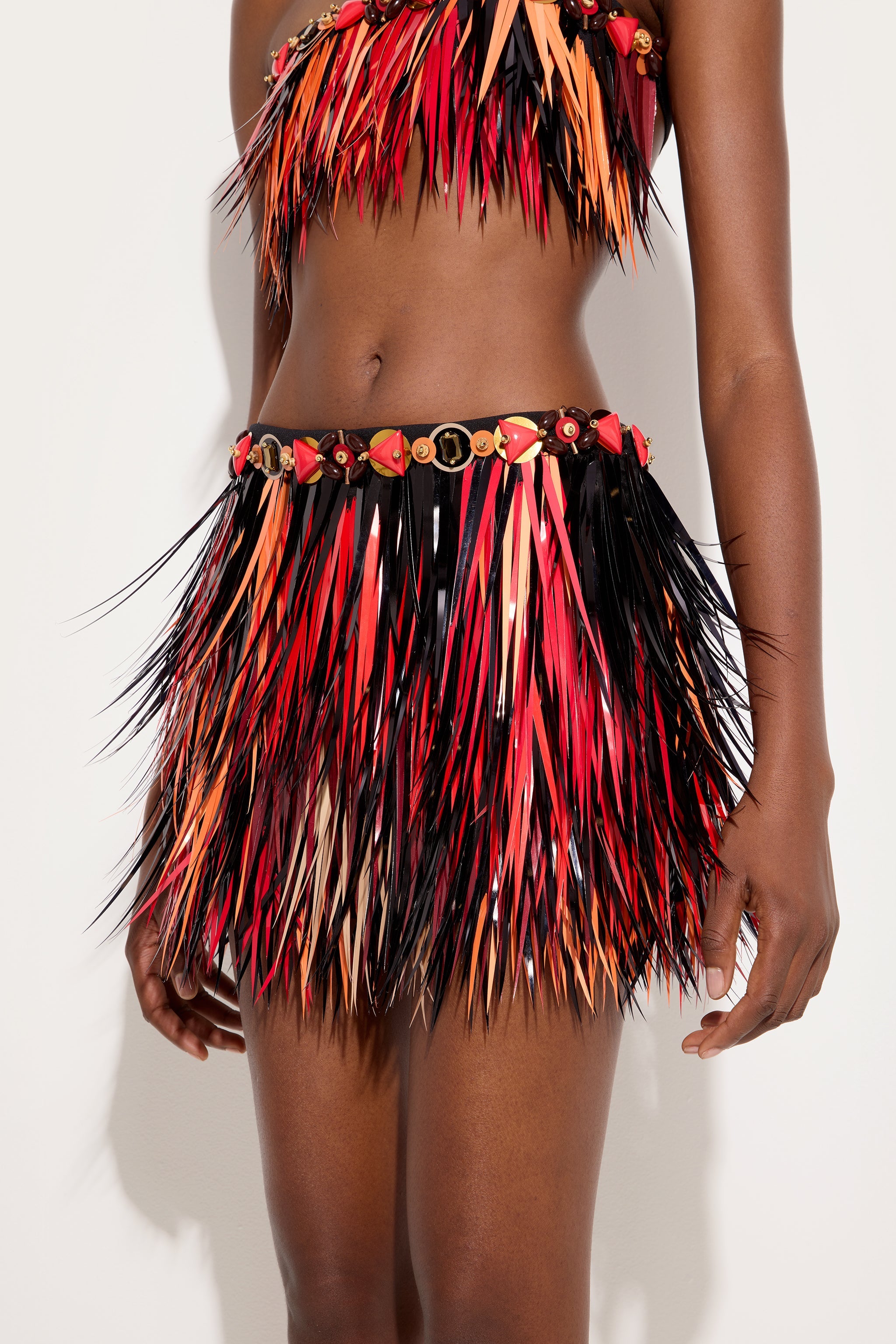 Emilio Pucci Skirts 6HRV456H943999 jupe nero soie brodée