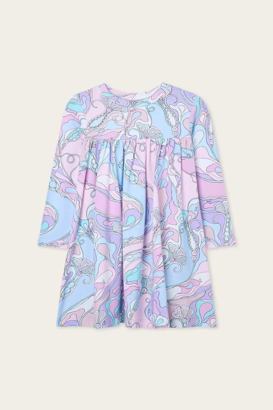 Emilio Pucci Orchidee robe fille coton rose bleu