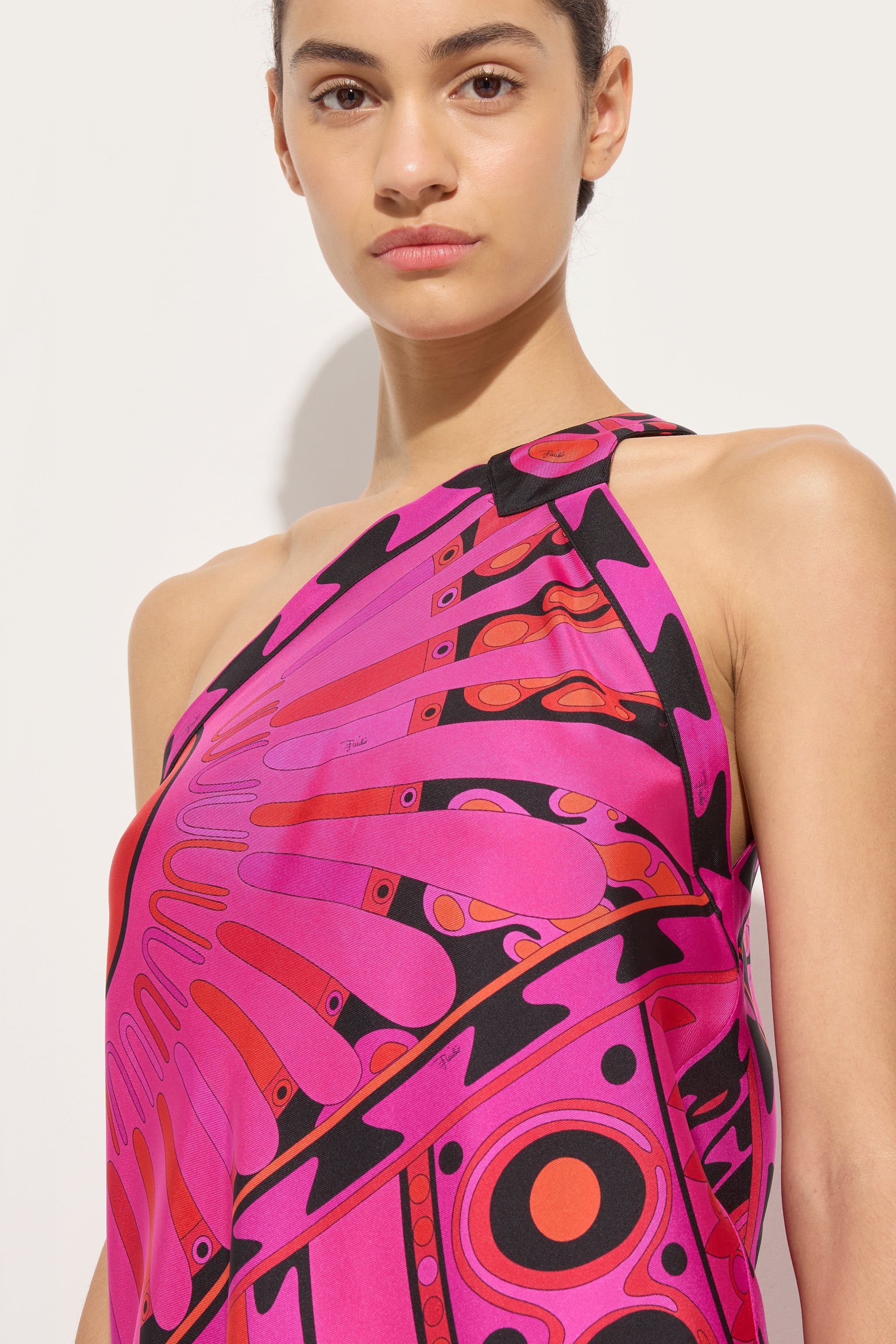 Emilio Pucci Dresses robe soie Soleil fuchsia soie